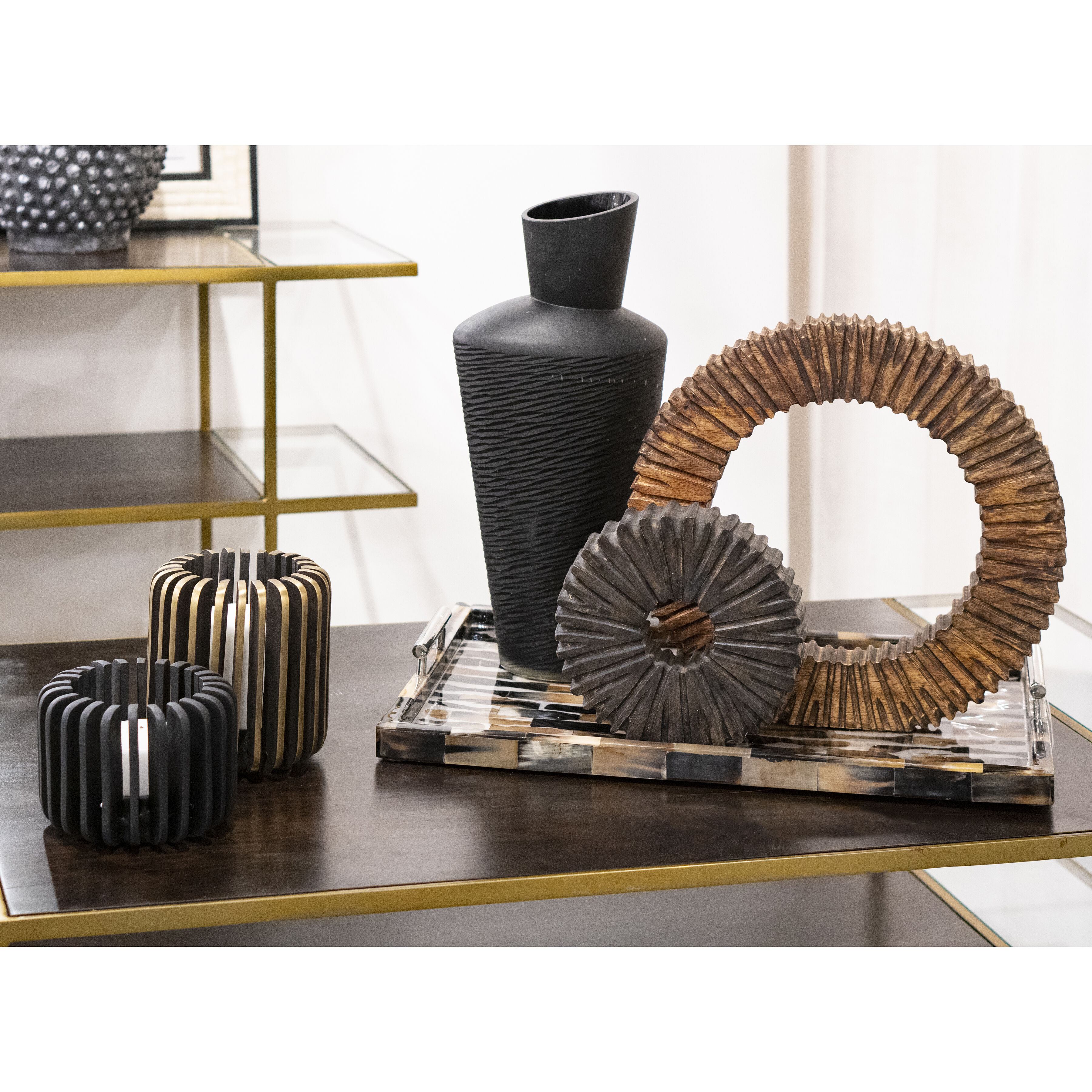 Great Horn Brown with Stainless Steel Tray