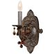 Paris Market Sconce Wall Light in Venetian Bronze, Amber