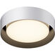 Echo LED 13 inch White and Black Flush Mount Ceiling Light in White/Black