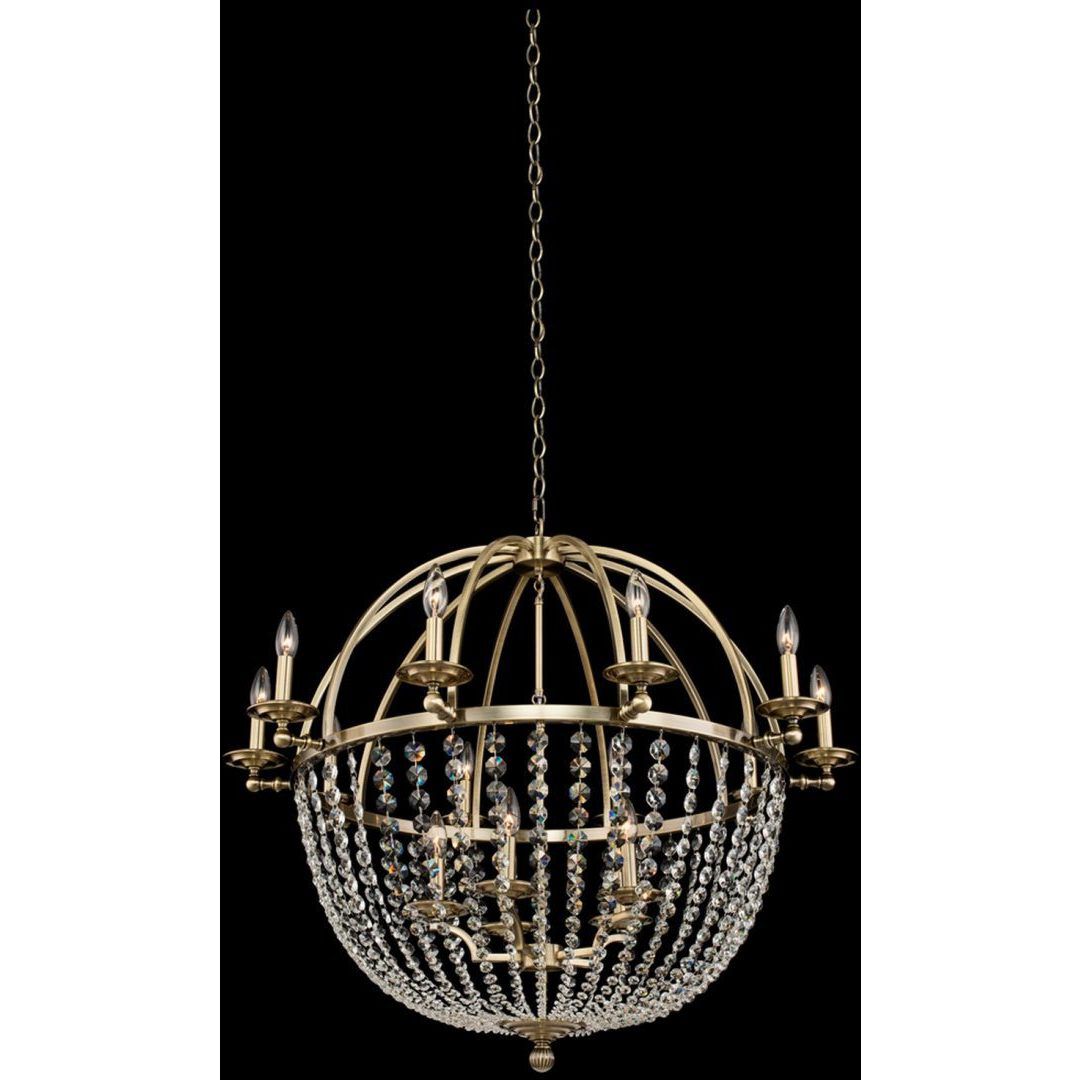 Pendolo 15 Light 37 inch Brushed Champagne Gold Chandelier Pendant Ceiling Light