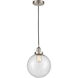 Edison Beacon 1 Light 10 inch Brushed Satin Nickel Mini Pendant Ceiling Light