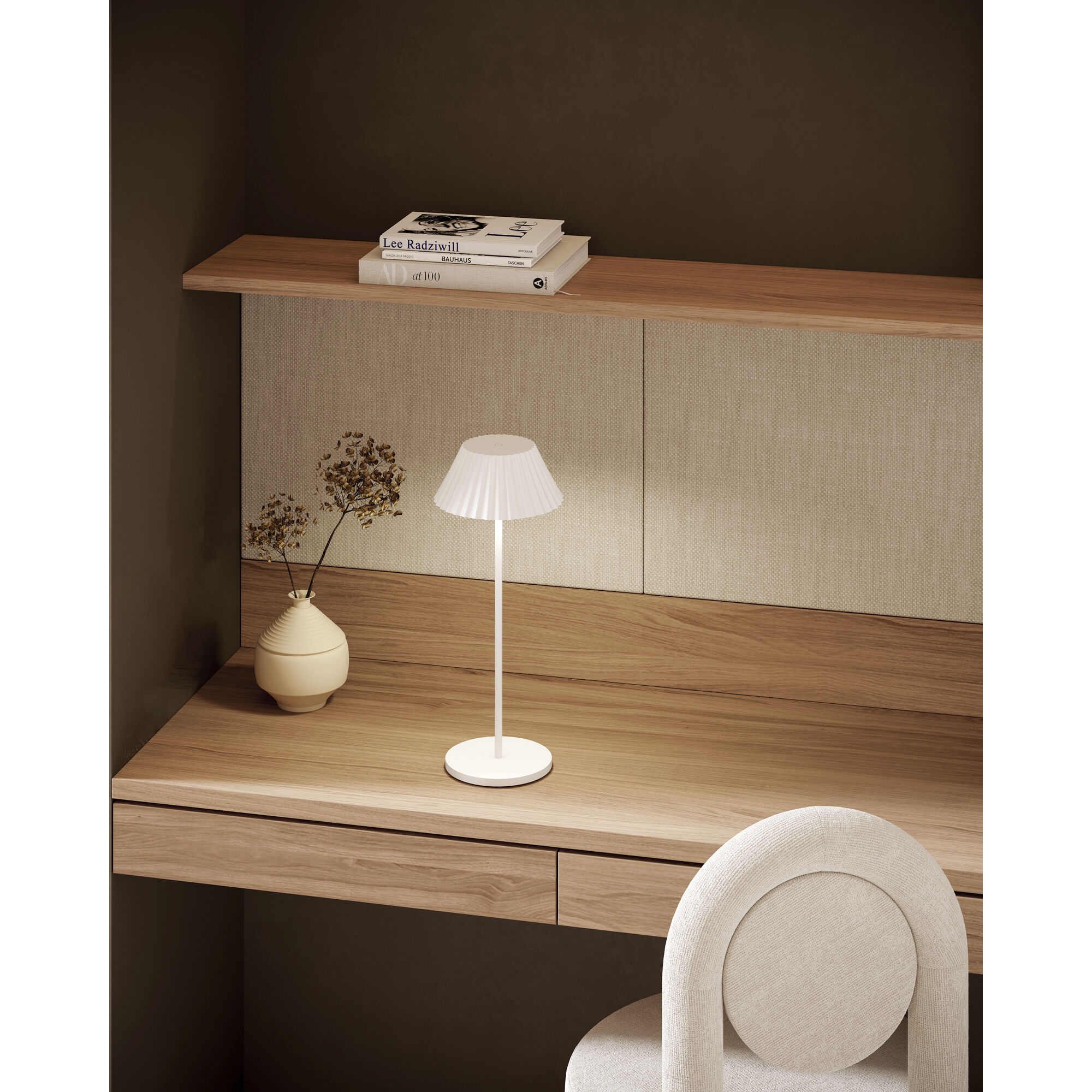 Zola 14.38 inch 3 watt White Table Lamp Portable Light