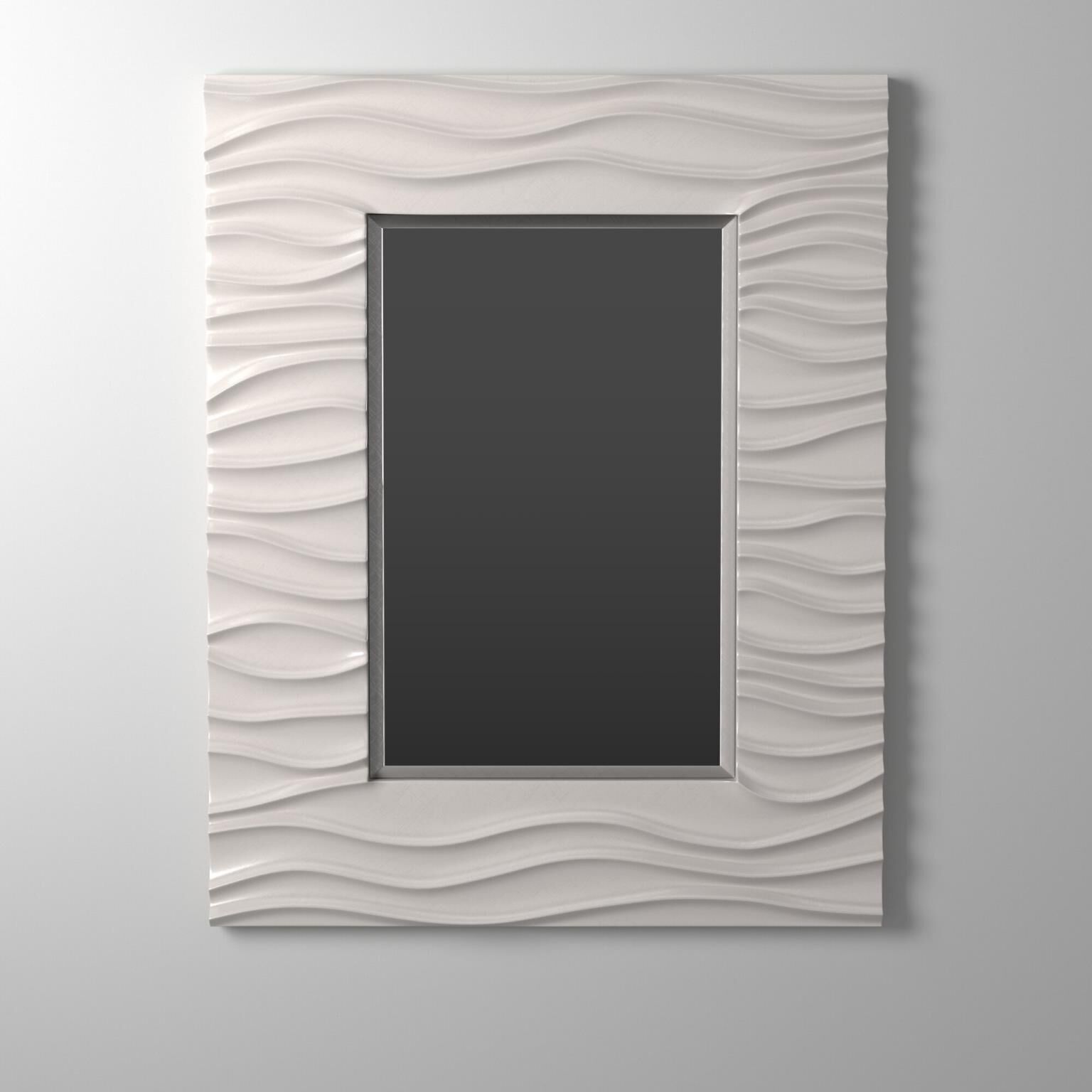Zenith 39 X 31 inch Glossy White Wall Mirror
