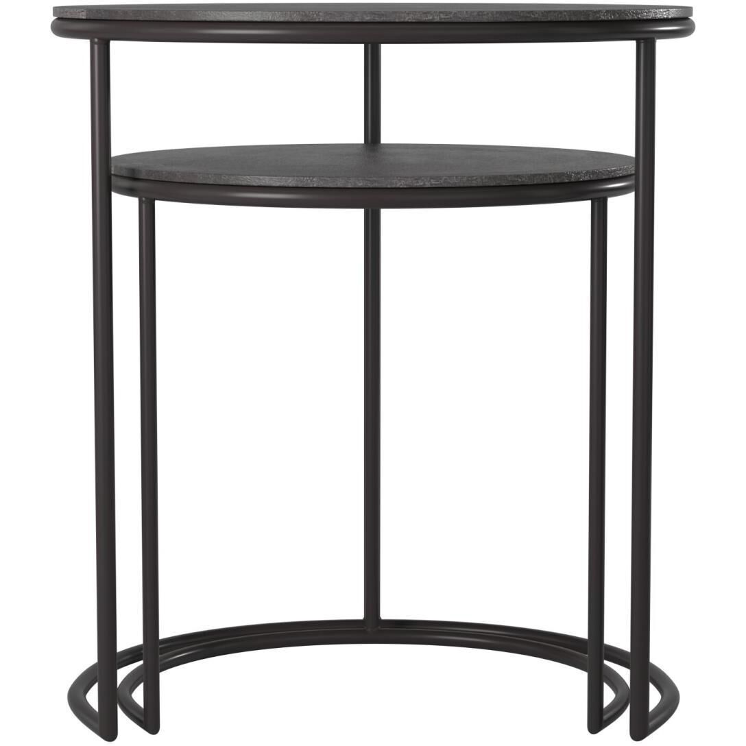 Carter 20.25 X 19 inch Graphite Nesting Table Set, Set of 2