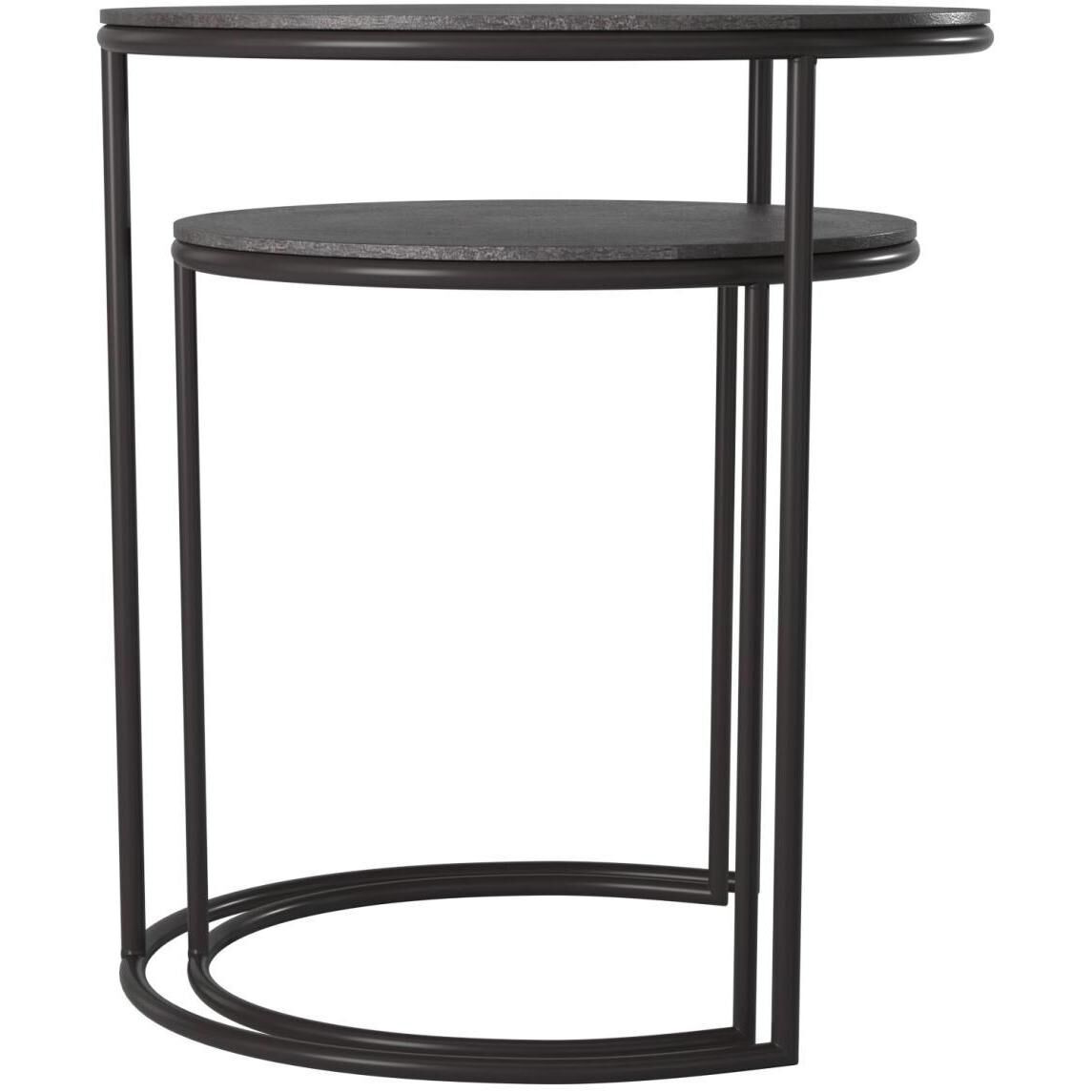 Carter 20.25 X 19 inch Graphite Nesting Table Set, Set of 2