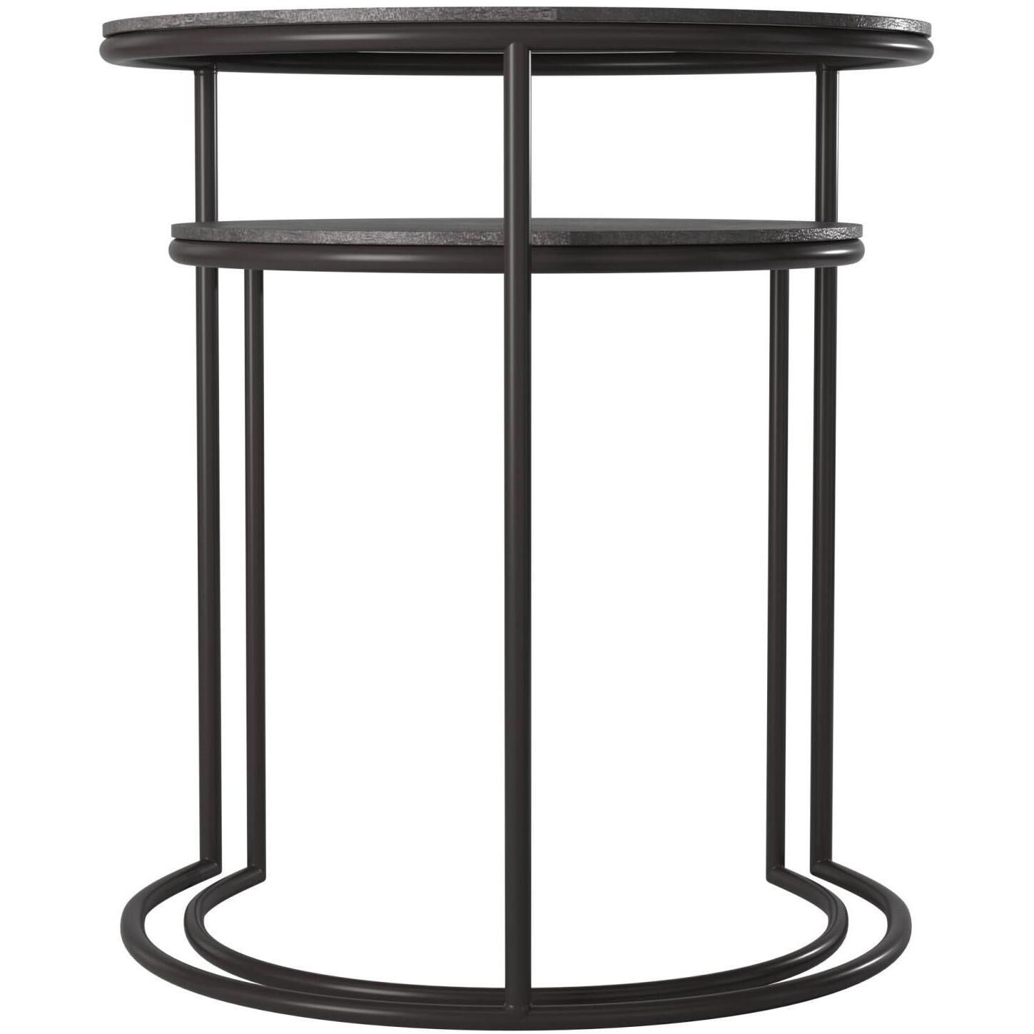 Carter 20.25 X 19 inch Graphite Nesting Table Set, Set of 2