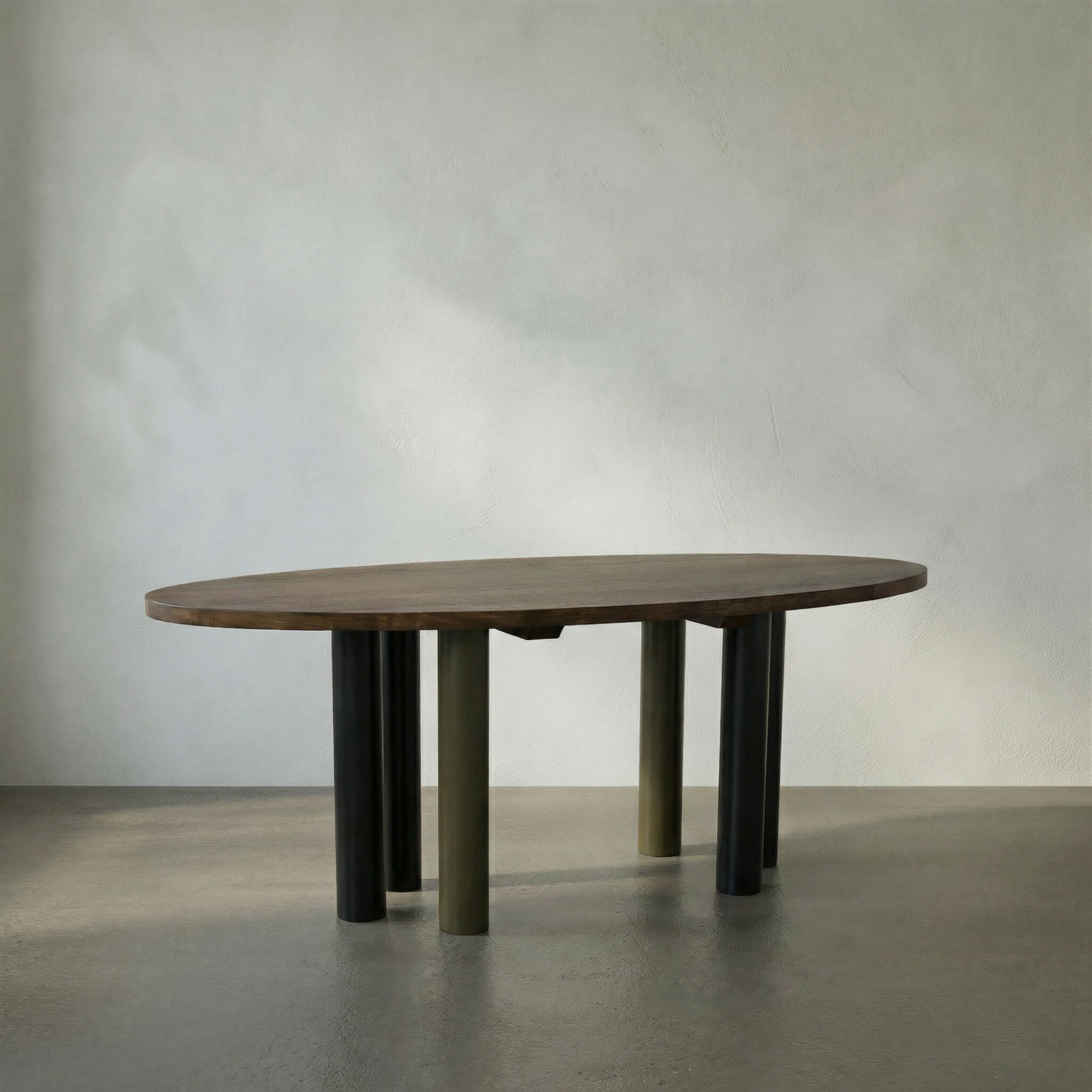 Journal 79 X 32 inch Dark Walnut Dining Table, Oval