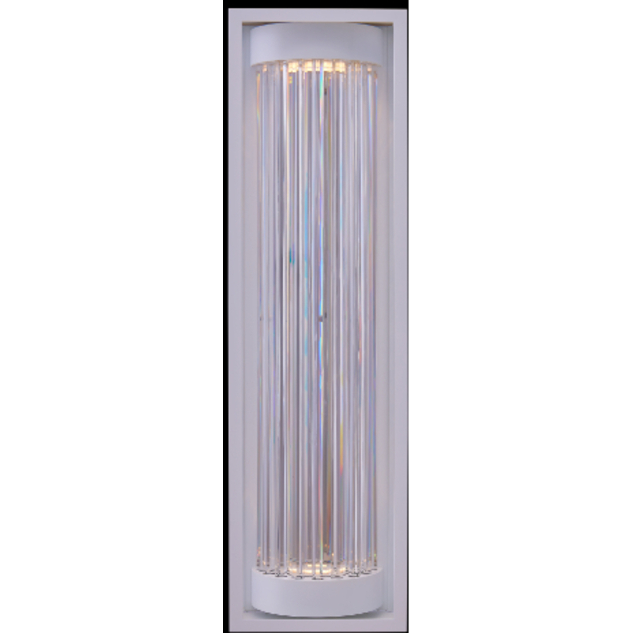 Cilindro Esterno 36 inch Matte White Outdoor Wall Sconce