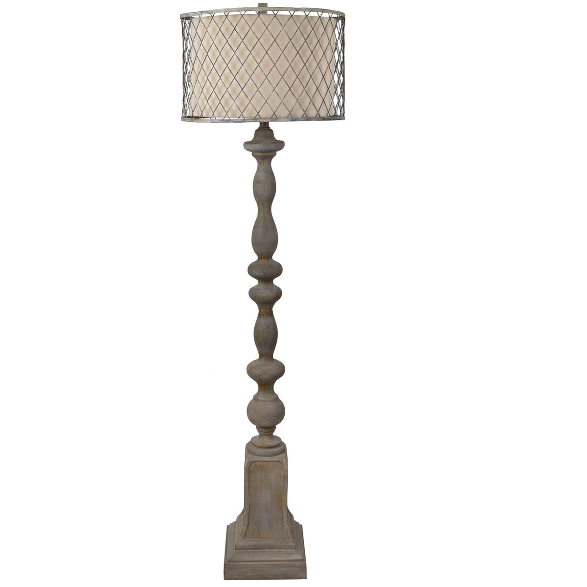 Rivoire 60 inch 150.00 watt Handfinished Rusted Stone Floor Lamp Portable Light