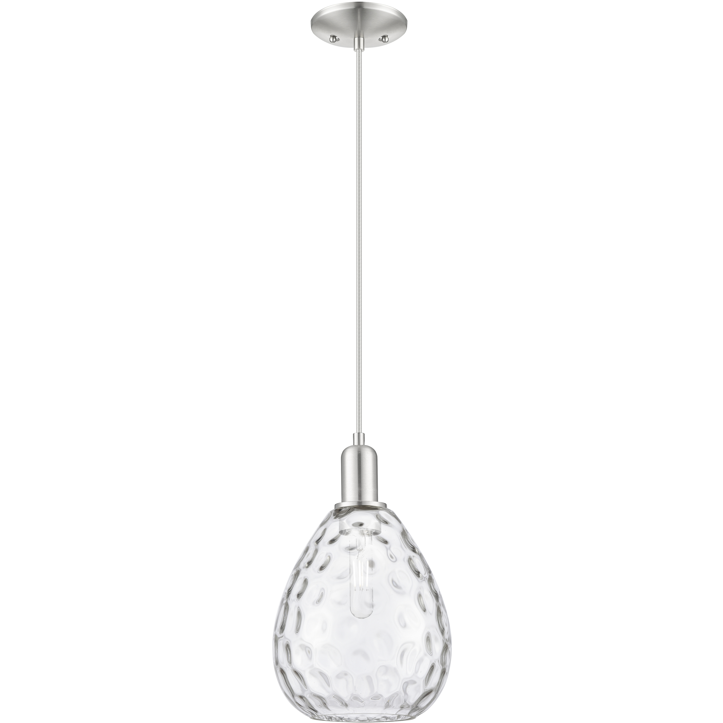 Arcadia Waverly 1 Light 8 inch Brushed Satin Nickel Mini Pendant Ceiling Light