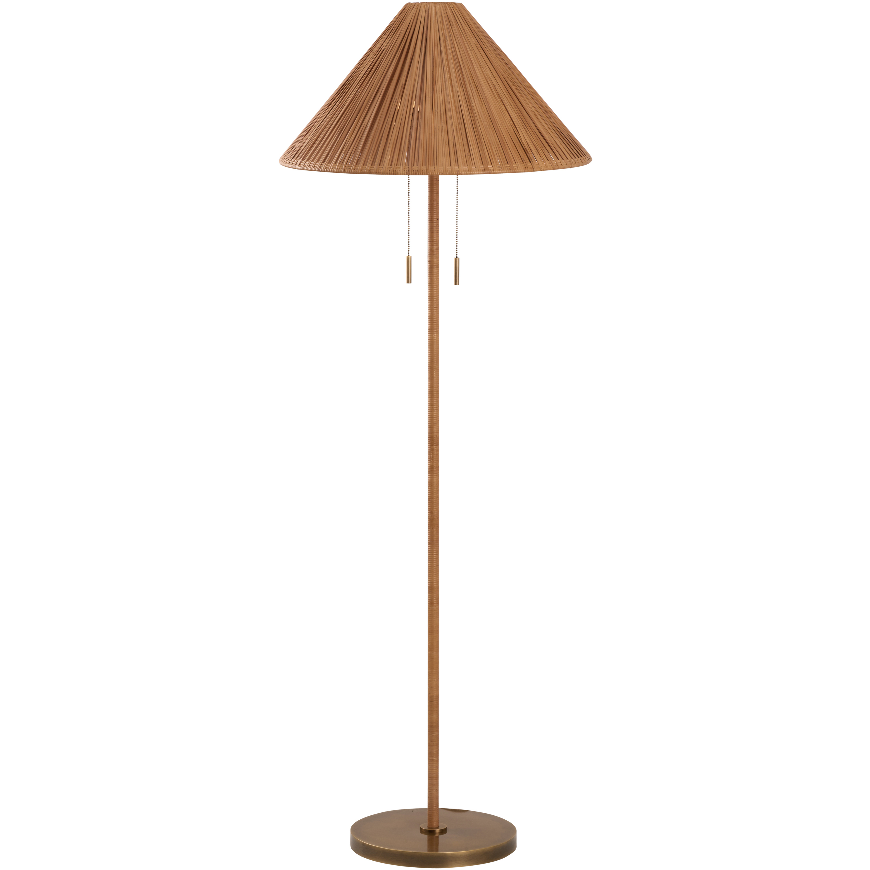 Avondale 53 inch 60.00 watt Brown and Gold Floor Lamp Portable Light