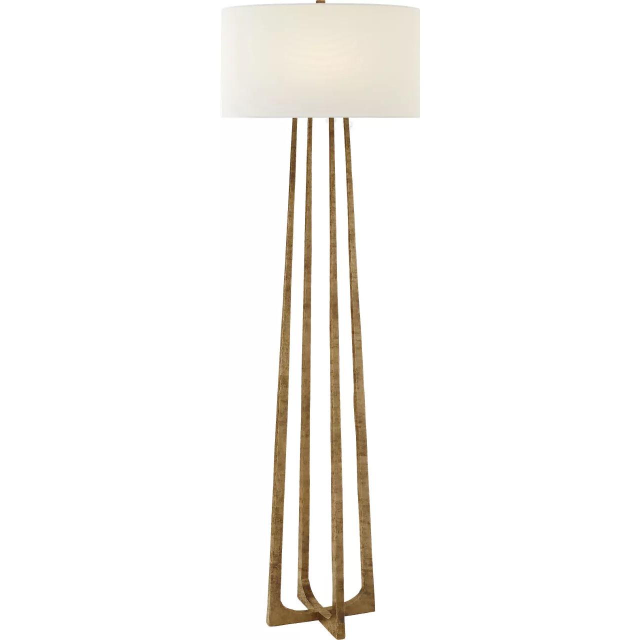 Ian K. Fowler Scala 62.5 inch 100 watt Gilded Iron Floor Lamp Portable Light in Linen, Large