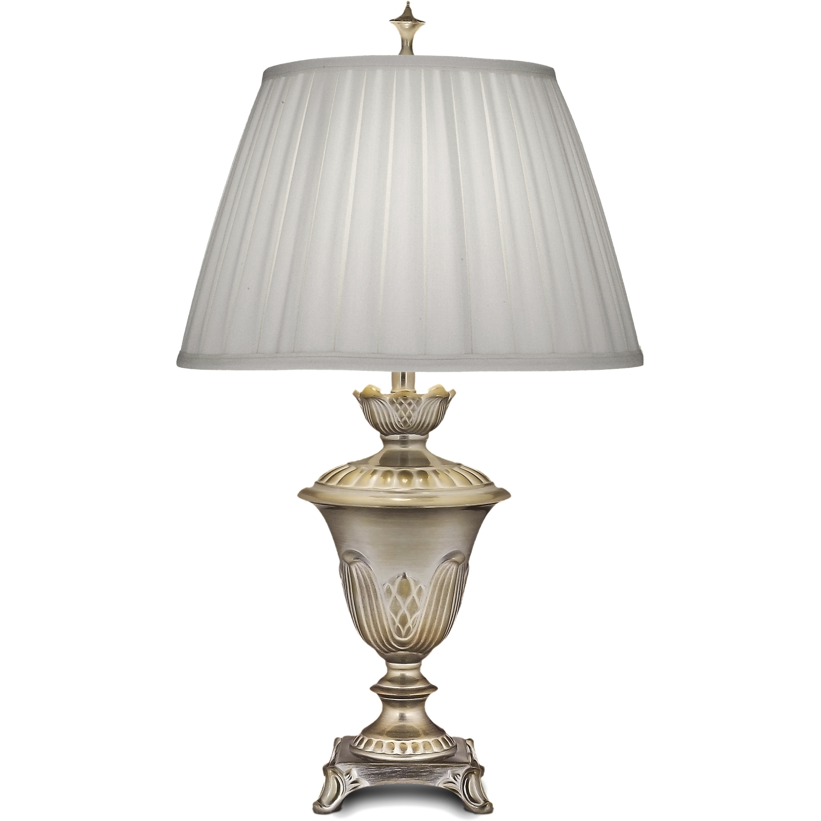Ellie 32 inch 150 watt Milano Silver Table Lamp Portable Light