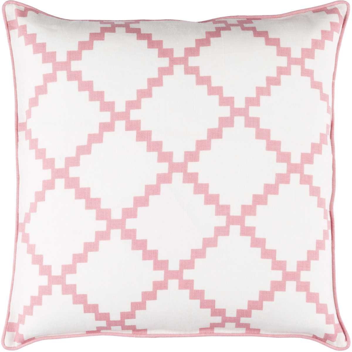 Parsons 22 inch Rose, White Pillow Kit