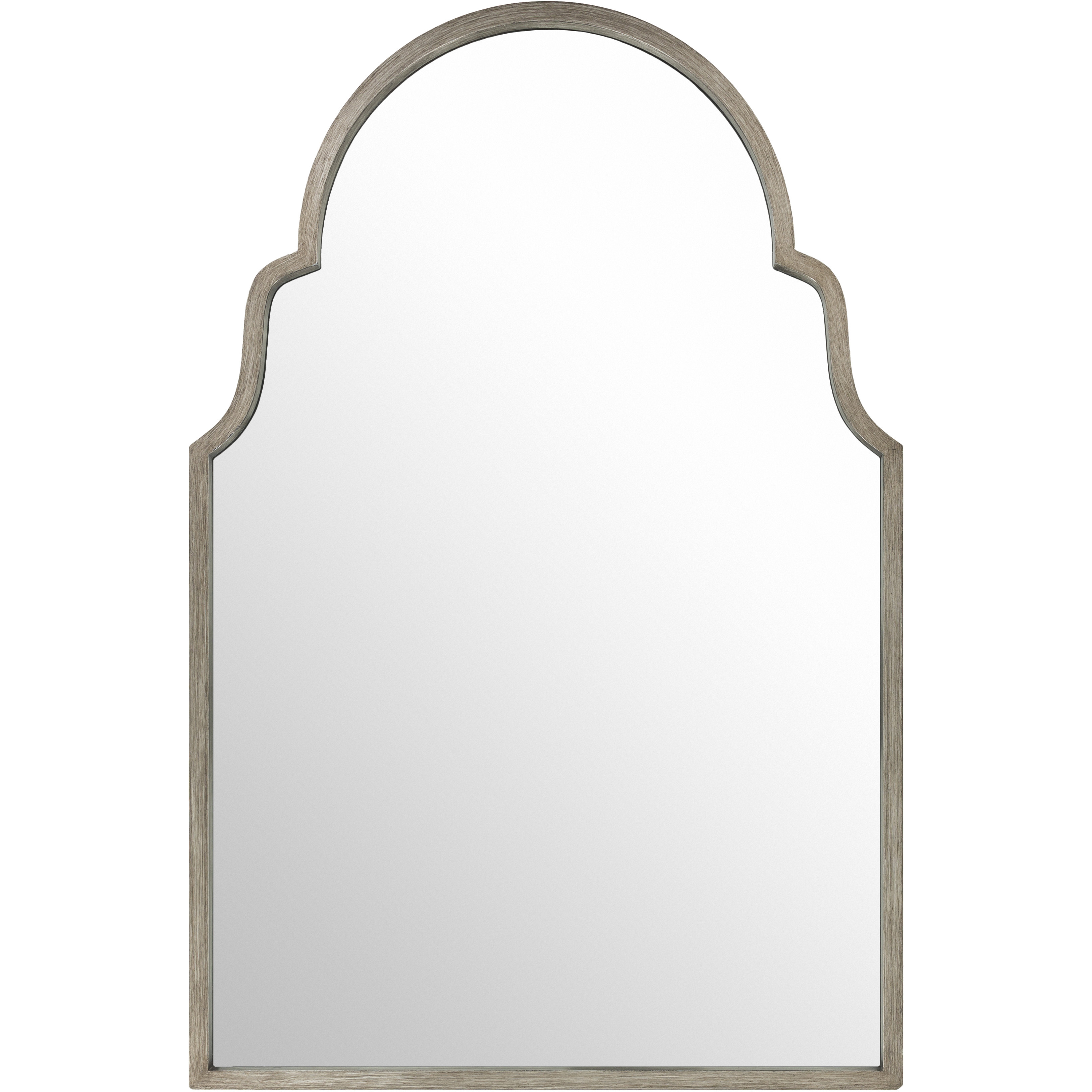 Vassar 40 X 30 inch Silver Mirror, Arch/Crowned Top
