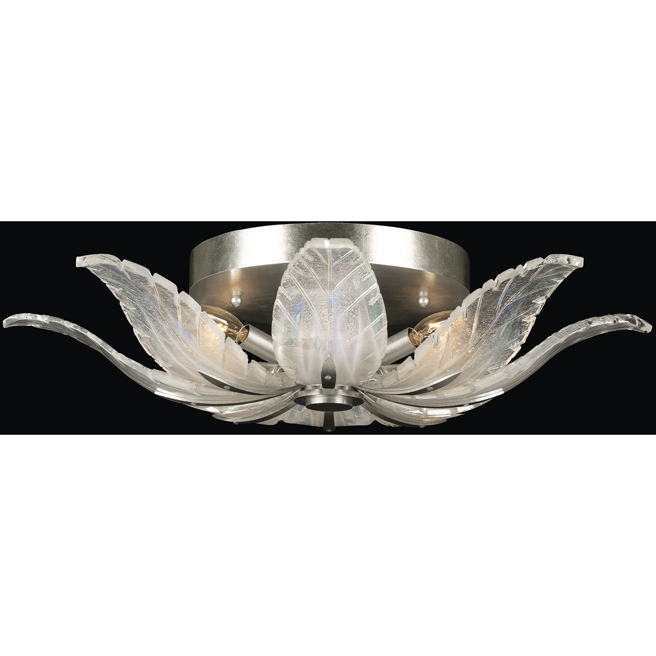 Plume 4 Light 28 inch Silver Flush Mount Ceiling Light