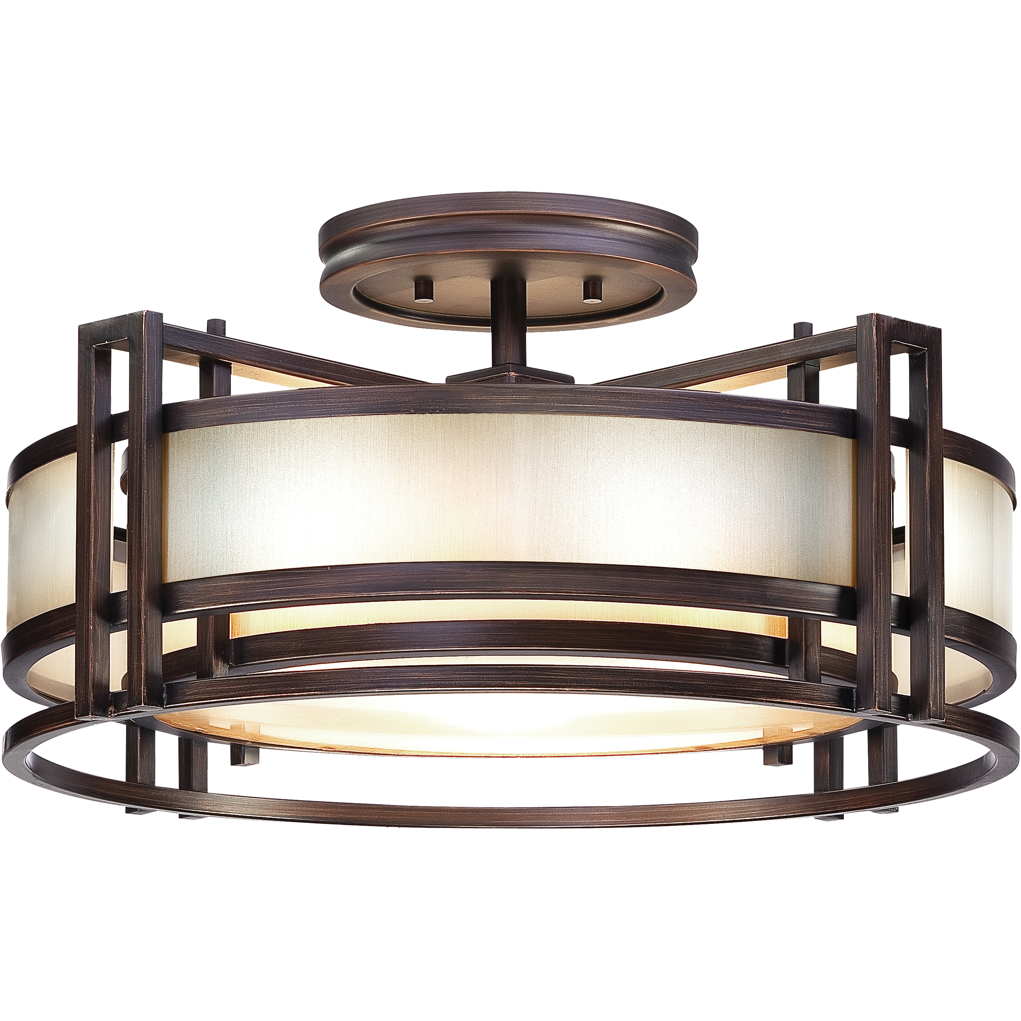 Metropolitan Underscore 3 Light 22 inch Cimmaron Bronze Semi Flush Ceiling Light N6964-1-267B - Open Box