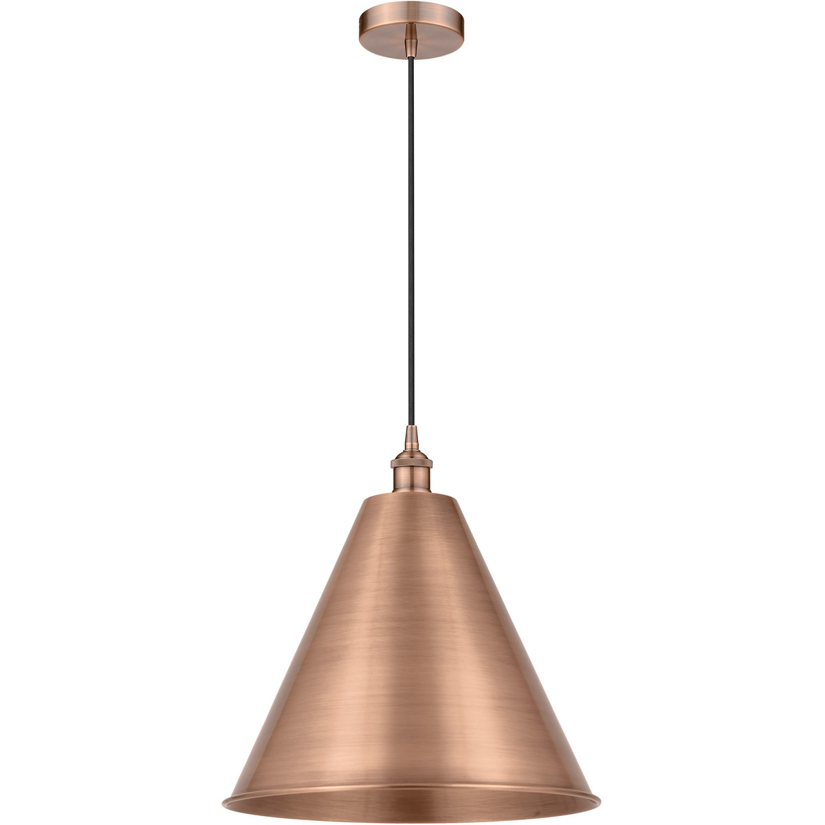 Edison Cone LED 16 inch Antique Copper Mini Pendant Ceiling Light