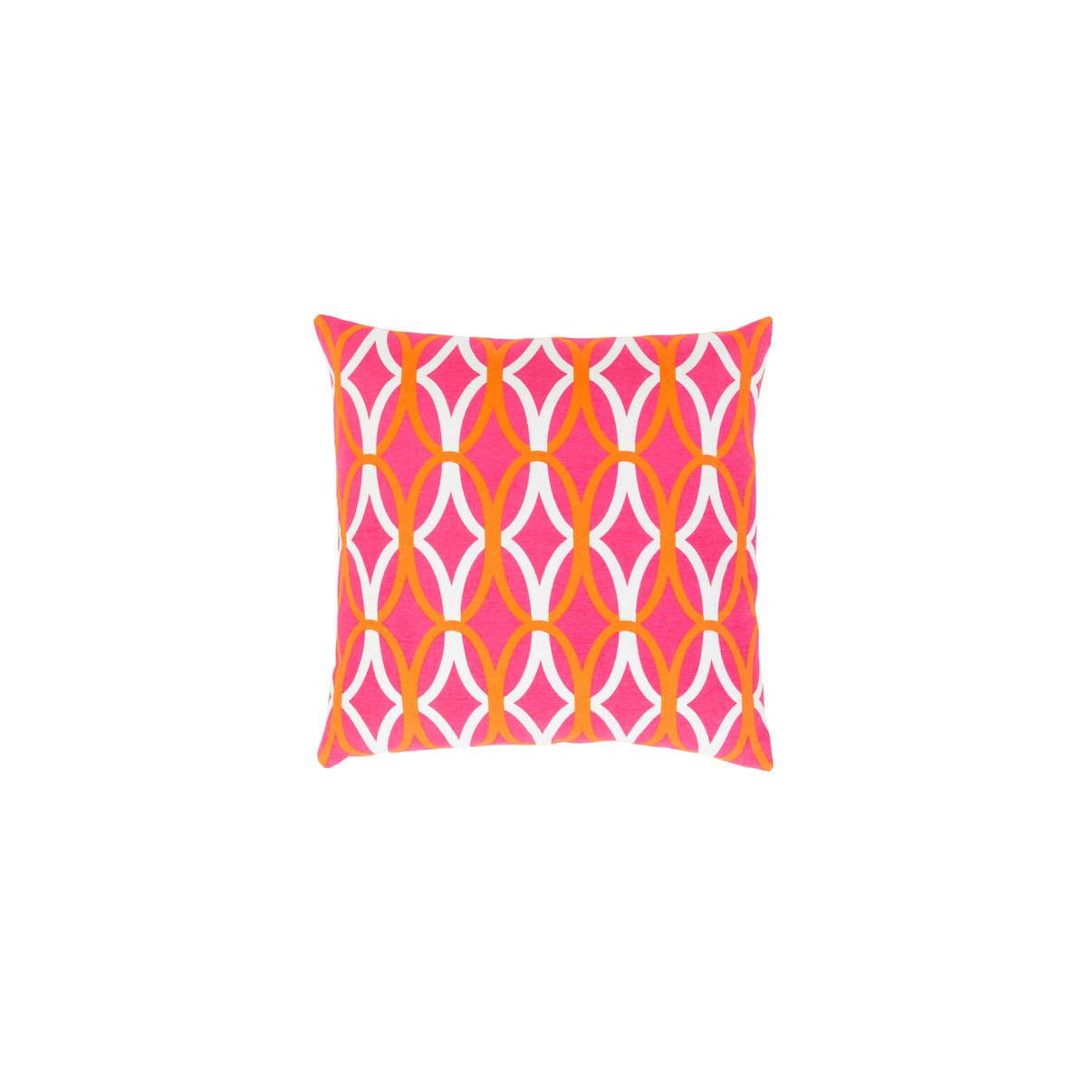 Miranda 22 X 22 inch Bright Orange and Bright Pink Throw Pillow