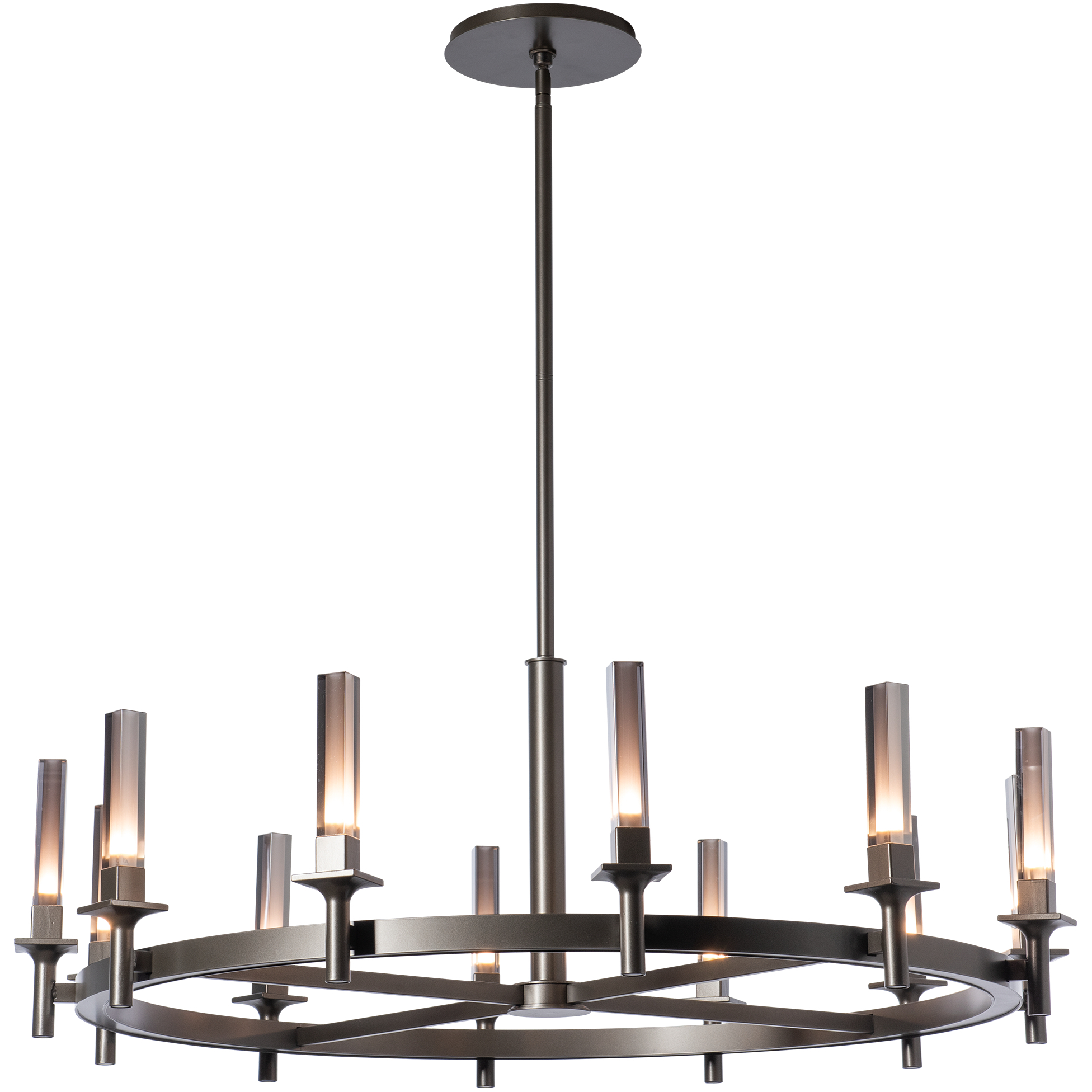 Windsor 12 Light 42.9 inch Dark Smoke Chandelier Ceiling Light in Mirrored Smoke