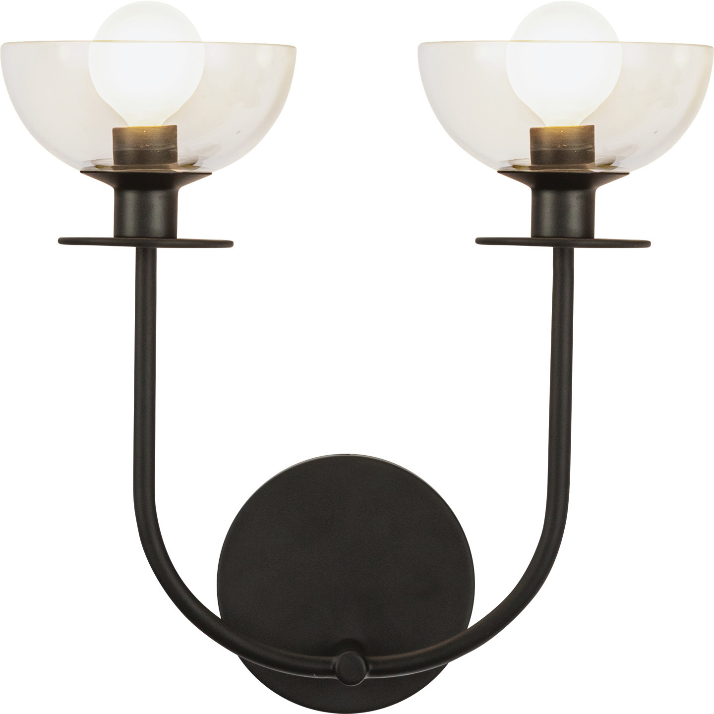 Alora Mood Sylvia 2 Light 12 inch Matte Black Wall/Vanity Light Wall Light