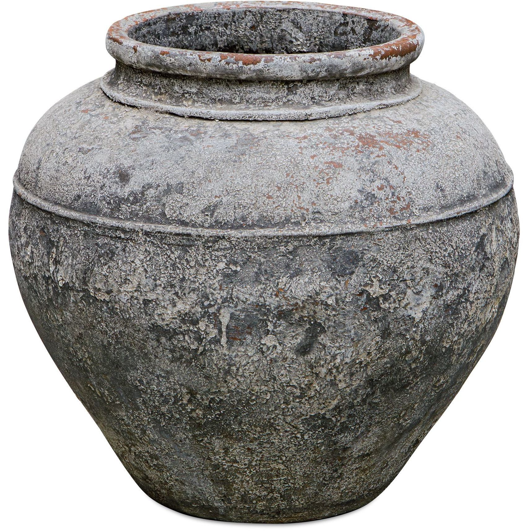 Echoes Of Time Whitewash Concrete Outdoor Planter
