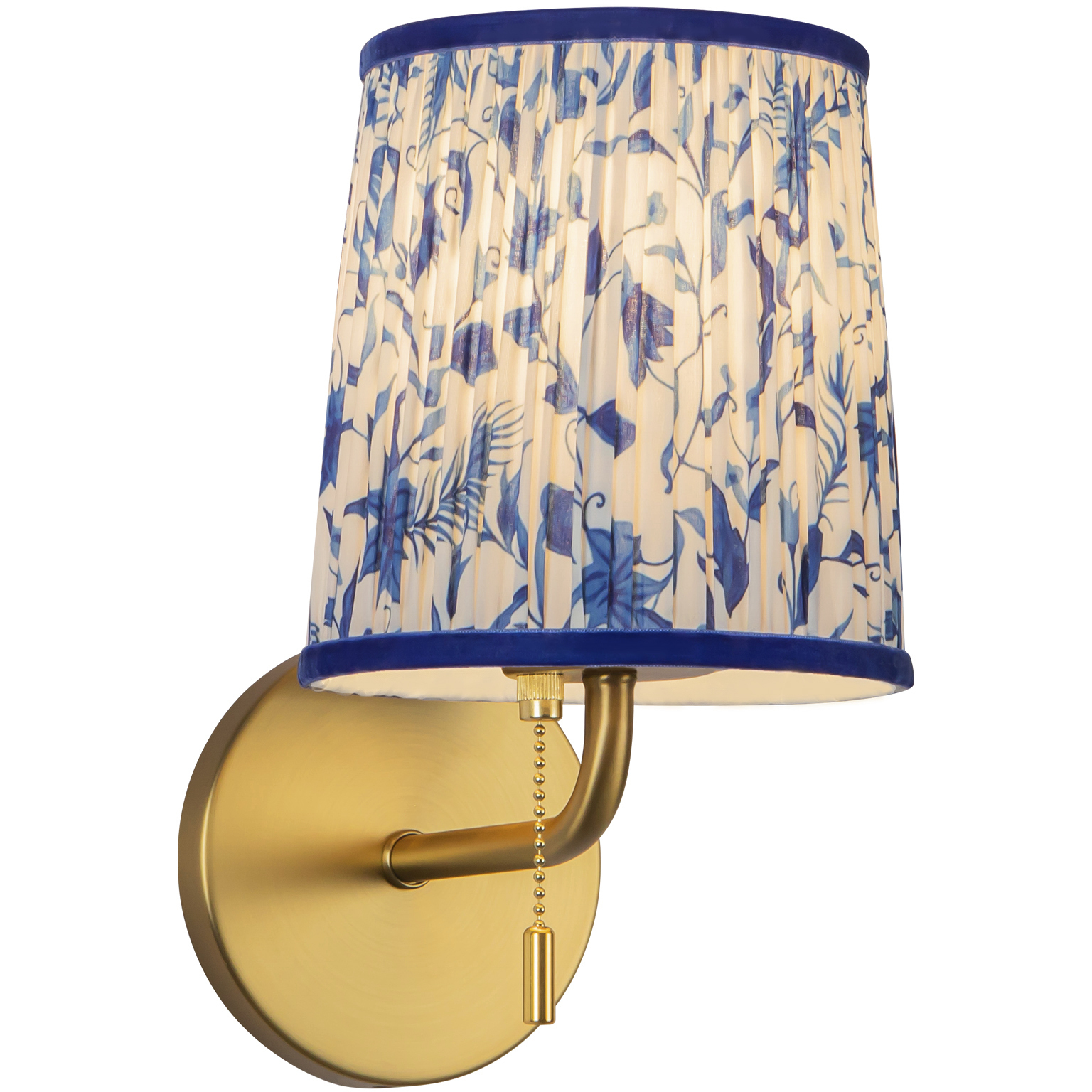 Alora Mood Scout 1 Light 6 inch Brushed Gold and Blue Linen Wall/Vanity Light Wall Light