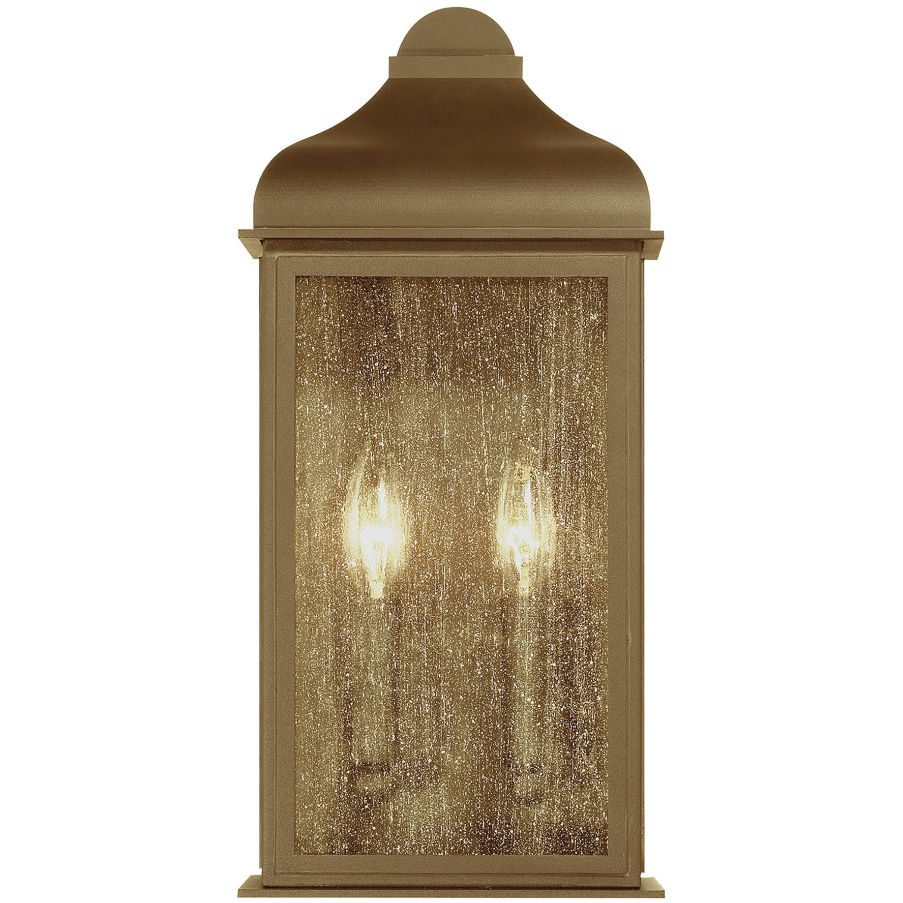 Madrid 2 Light 16 inch Weathered Brass Outdoor Wall Sconce