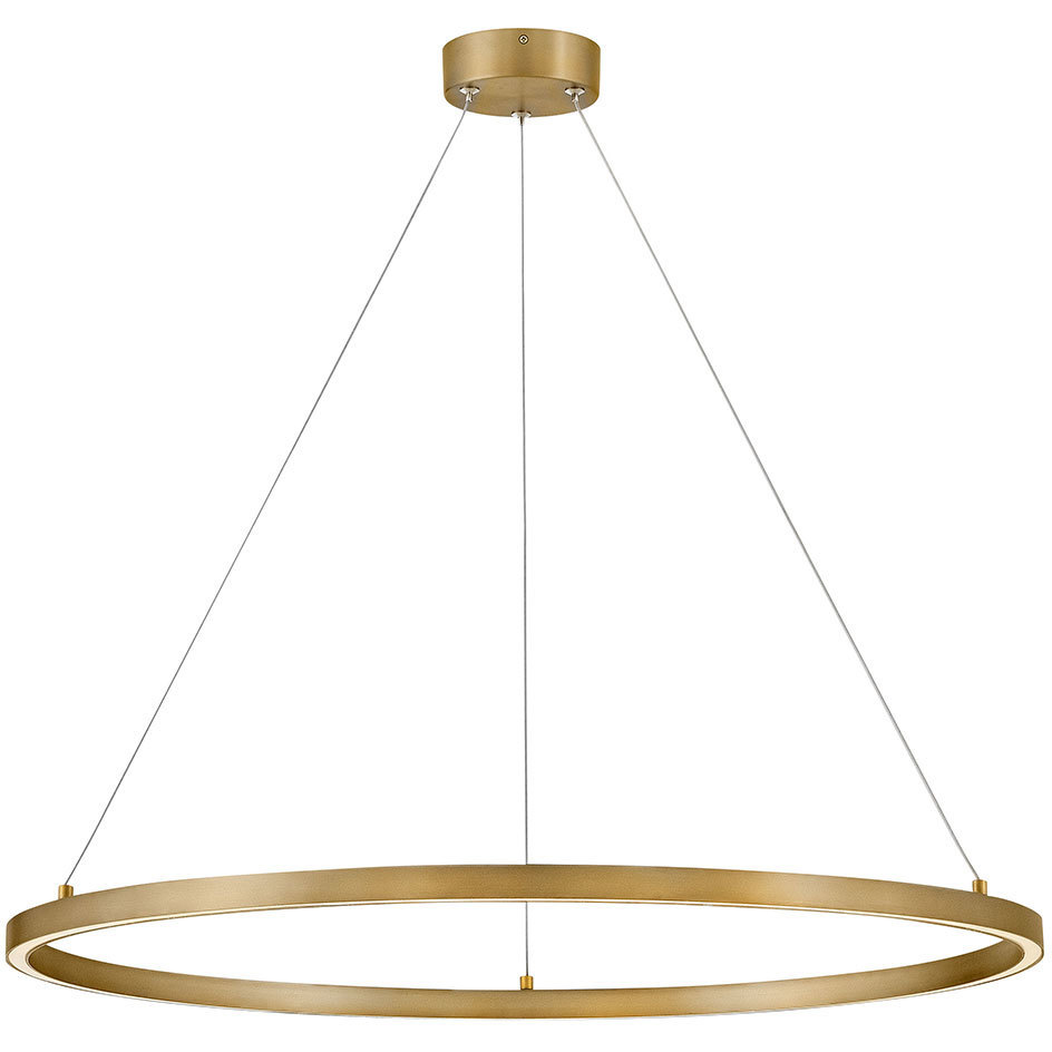Kenna LED 33 inch Lacquered Brass Chandelier Ceiling Light
