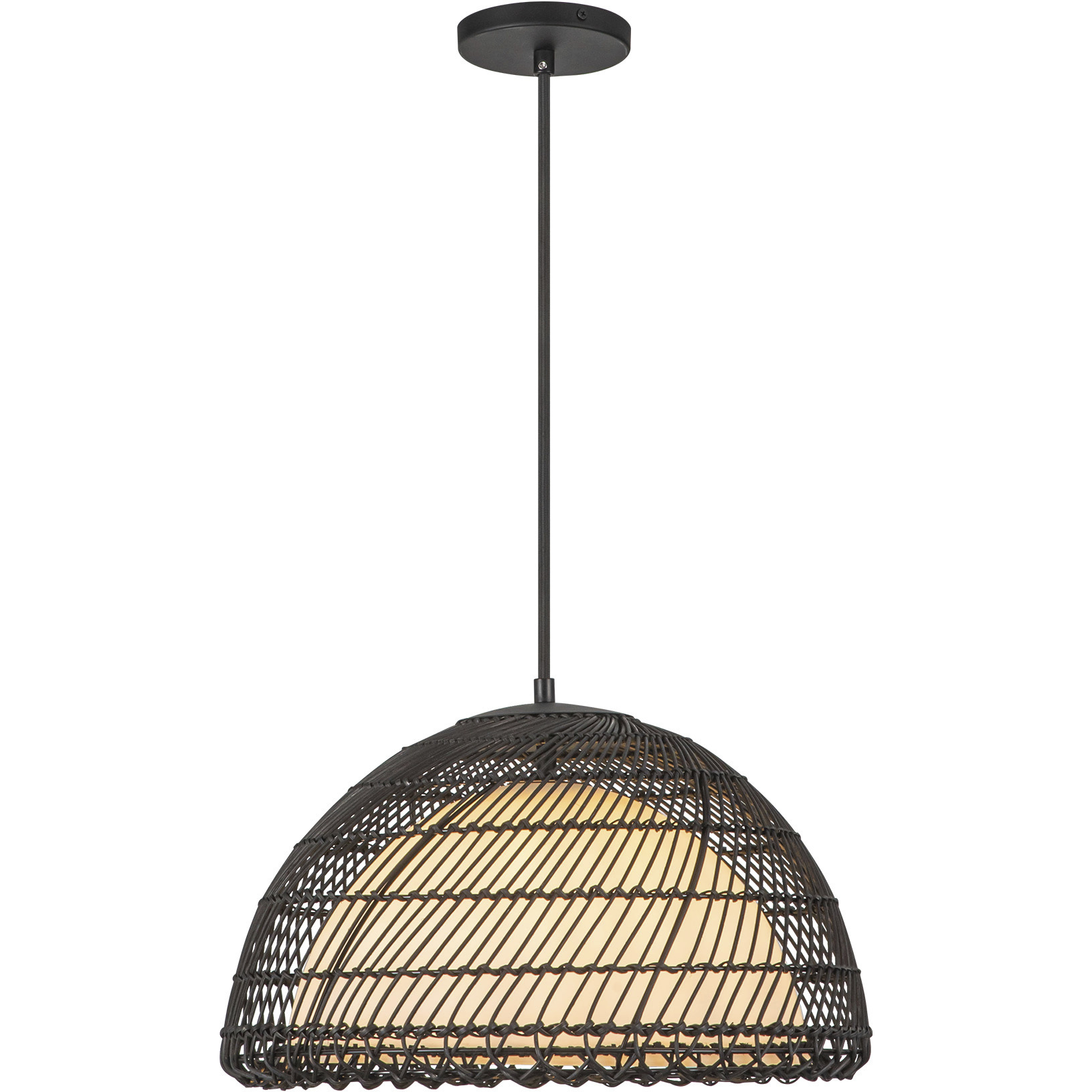 Alora Mood Bondi 1 Light 16.13 inch Matte Black and Opal Pendant Ceiling Light