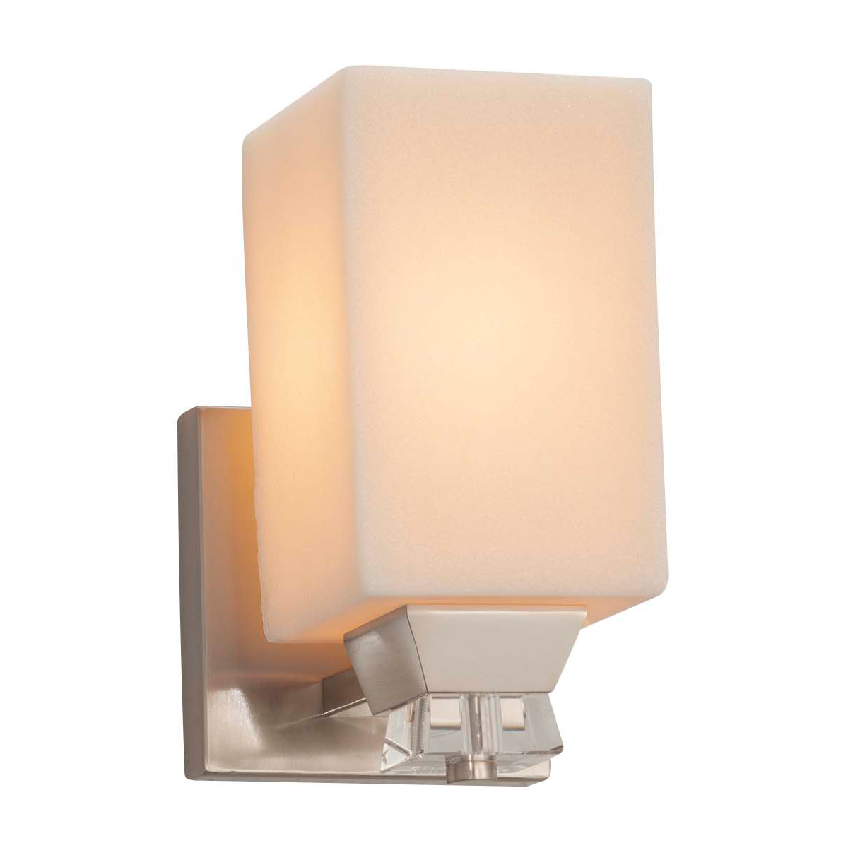 CandleAria LED 5 inch Brushed Nickel Wall Sconce Wall Light in 700 Lm LED, Cream (CandleAria), Square with Flat Rim