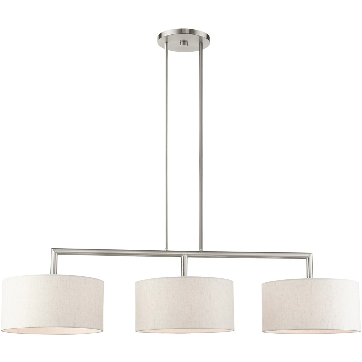 Meridian Linear Chandelier Ceiling Light in Brushed Nickel