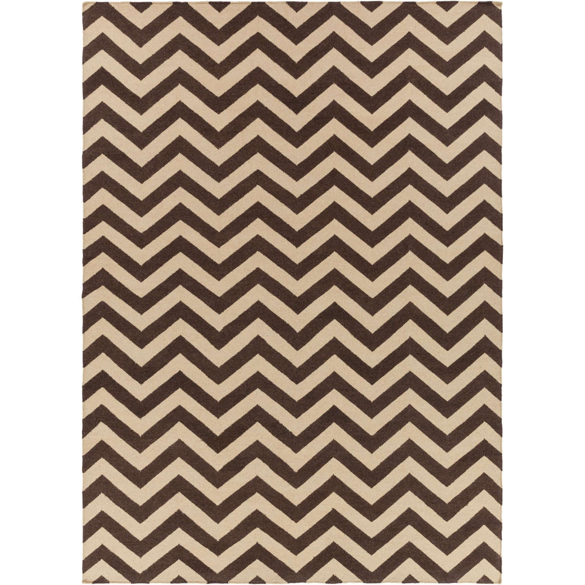Frontier 132 X 96 inch Dark Brown, Khaki Rug