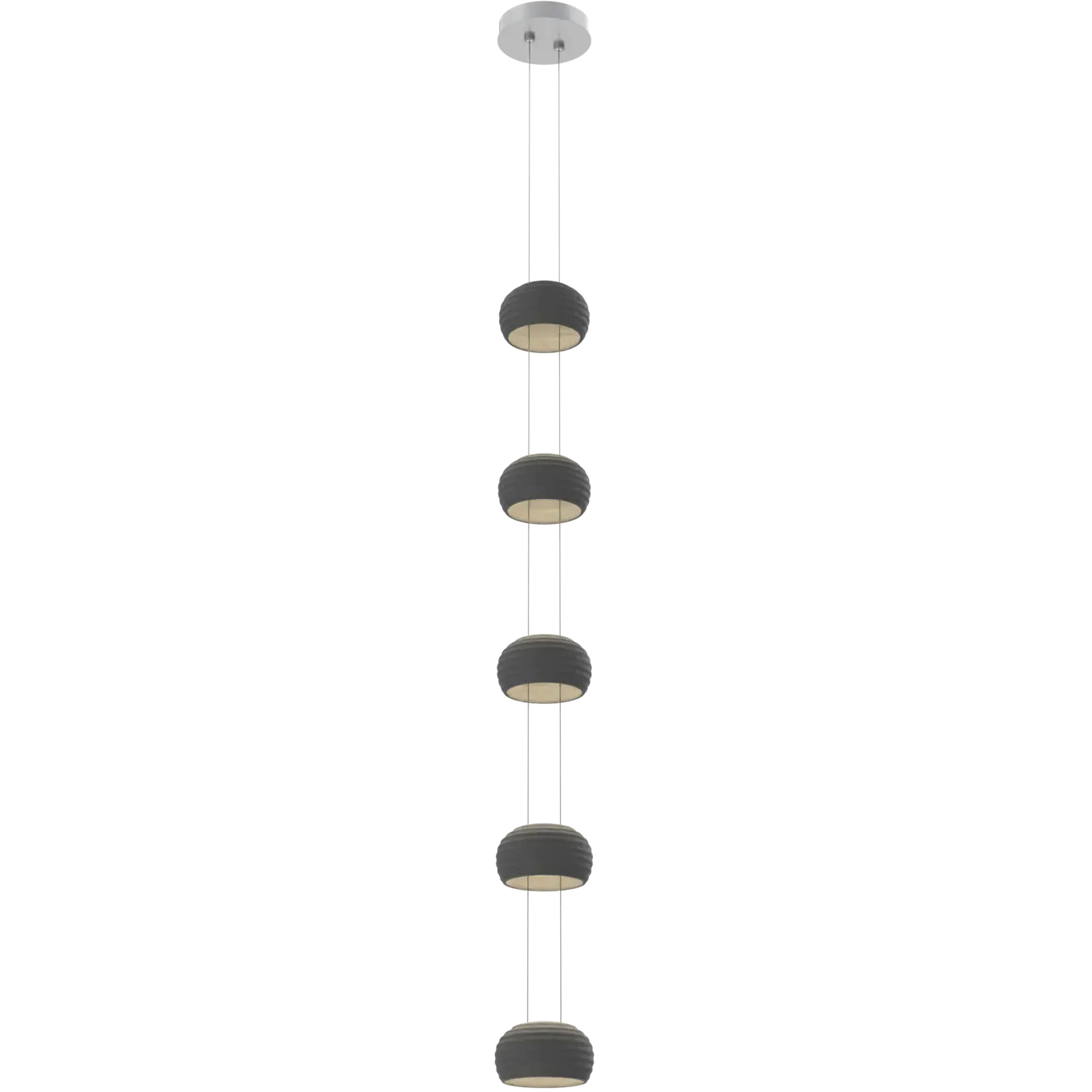 Torno LED 6.4 inch Classic Silver with Charcoal Stack Pendant Ceiling Light