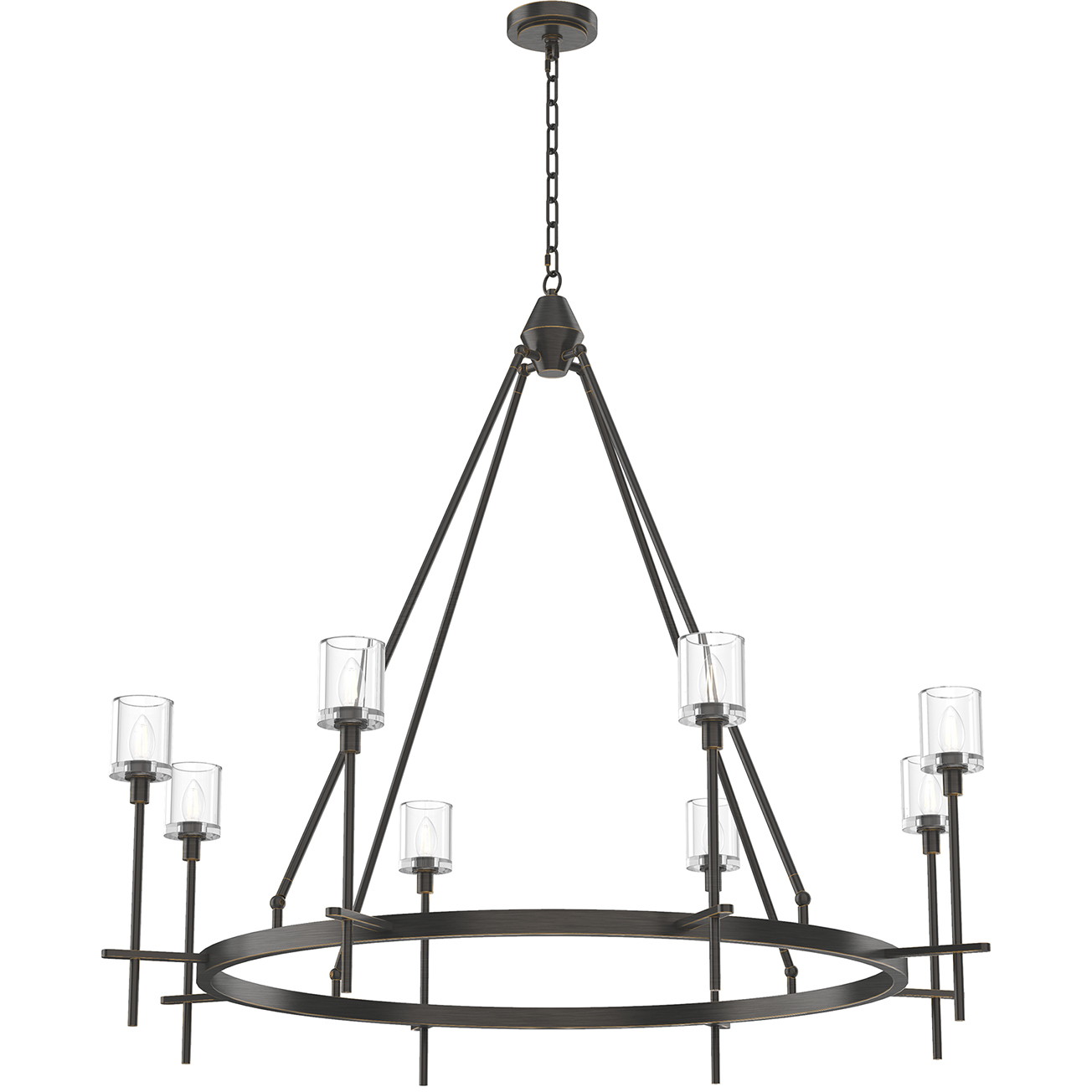Salita 8 Light 46 inch Urban Bronze Chandelier Ceiling Light in Clear Crystal
