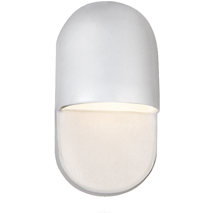 Ambiance Collection - Capsule LED 10 inch Bisque Outdoor Wall Sconce, Form+Finish+Function