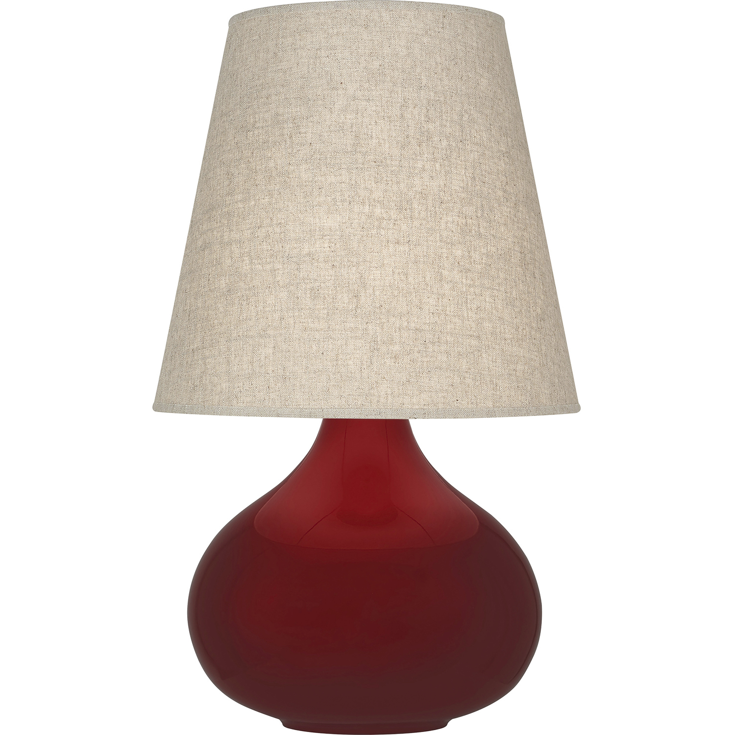 Robert Abbey Small June 23.5 inch 150 watt Sangria Glaze Accent Lamp Portable Light in Buff Linen SA91 - Open Box