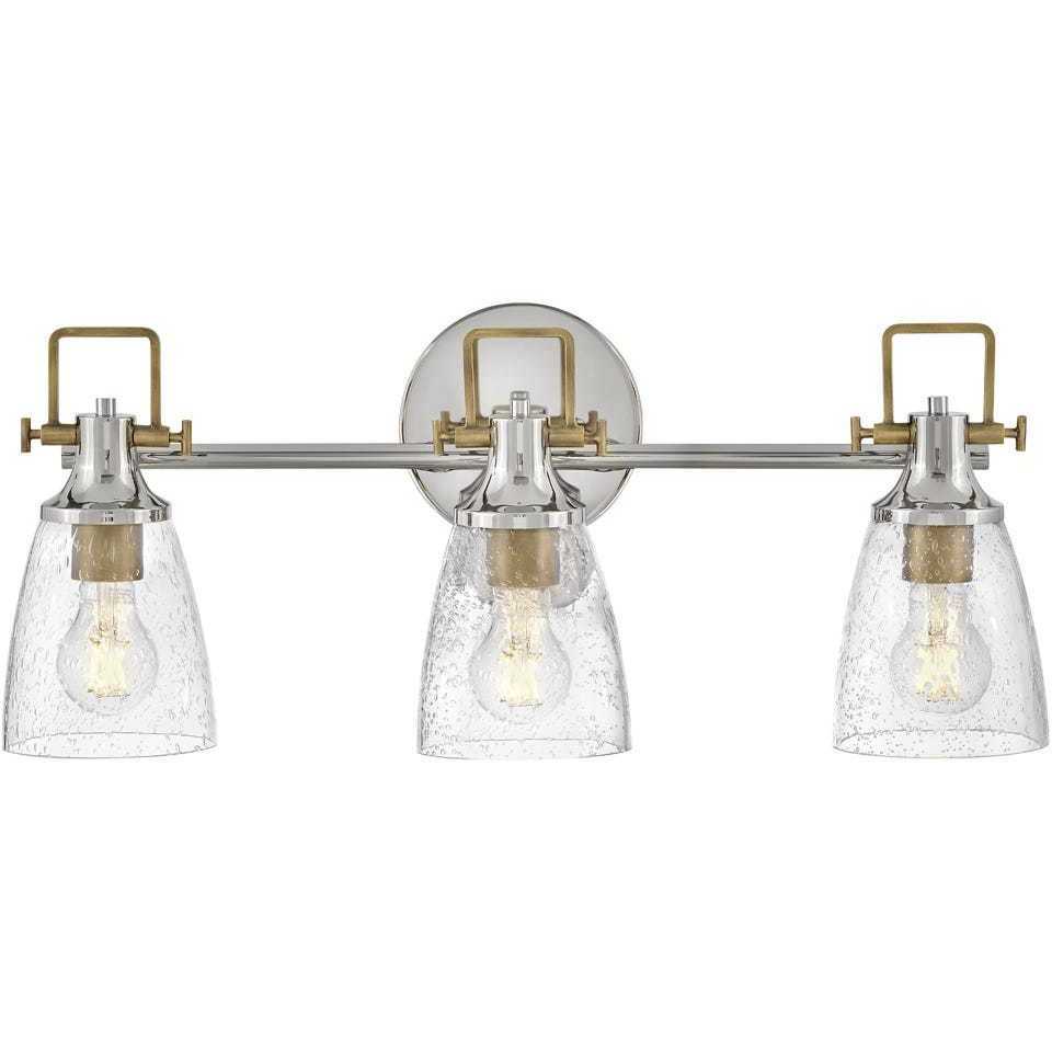 Easton 3 Light 24 inch Polished Nickel Bath Light Wall Light