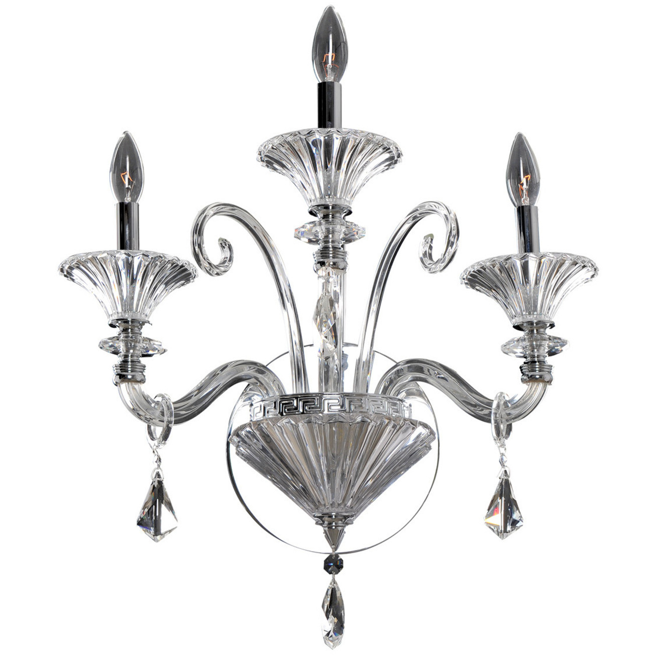 Chauvet 3 Light 19 inch Chrome Wall Sconce Wall Light