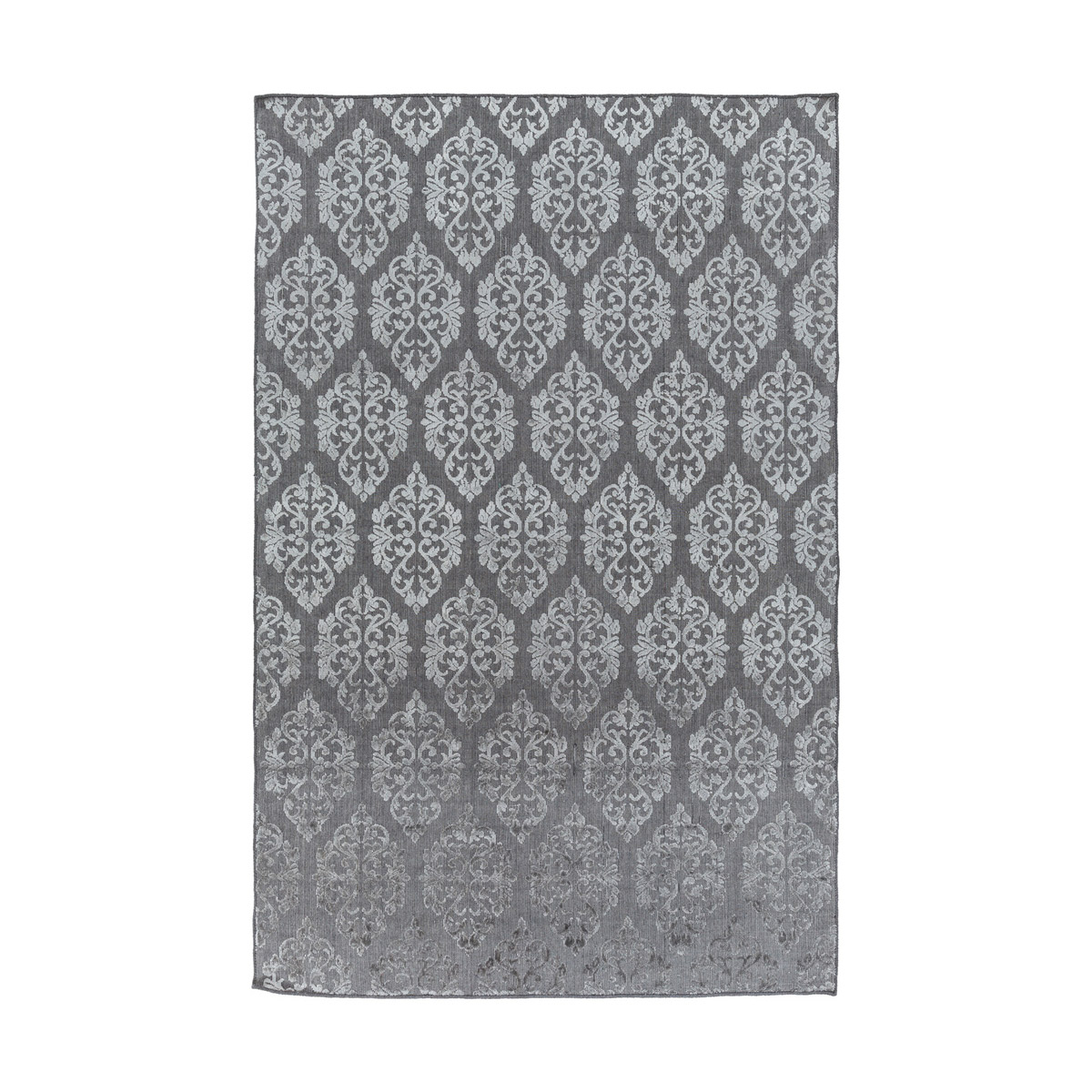 Tidal 108 X 72 inch Medium Gray Rugs, Viscose and Wool