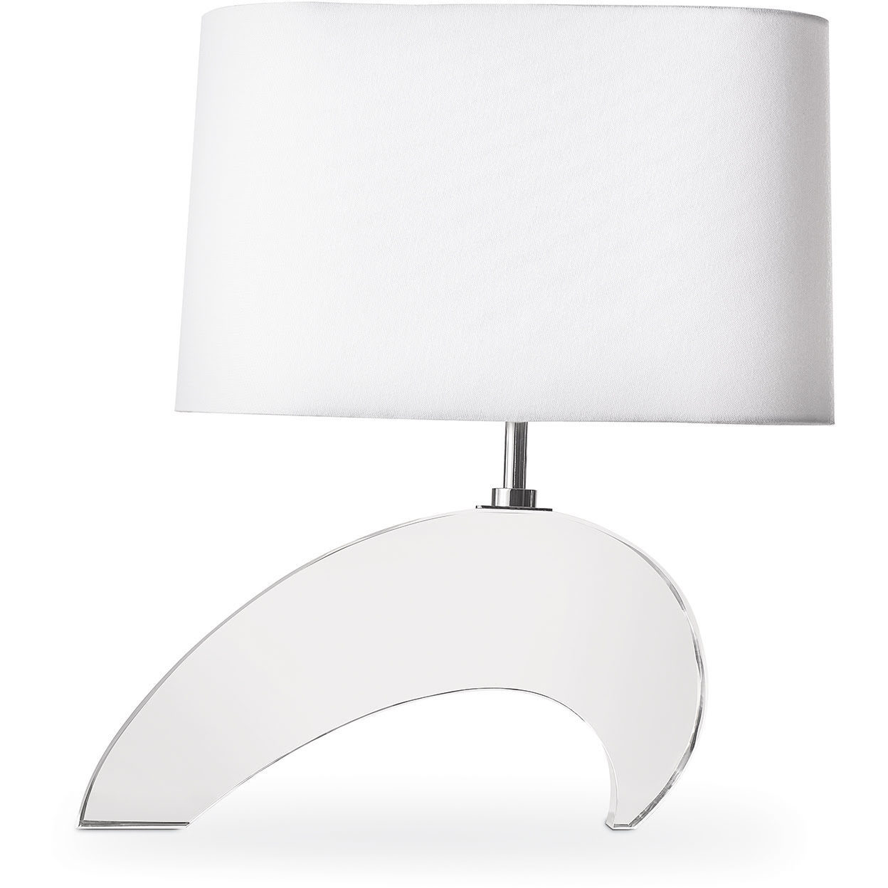 Wave 21 inch 60.00 watt Clear Table Lamp Portable Light