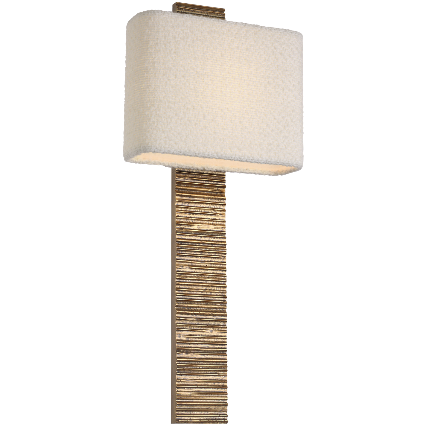 Anne-Marie Barton Fumar LED 9.5 inch Ridged Tombac Tail Sconce Wall Light
