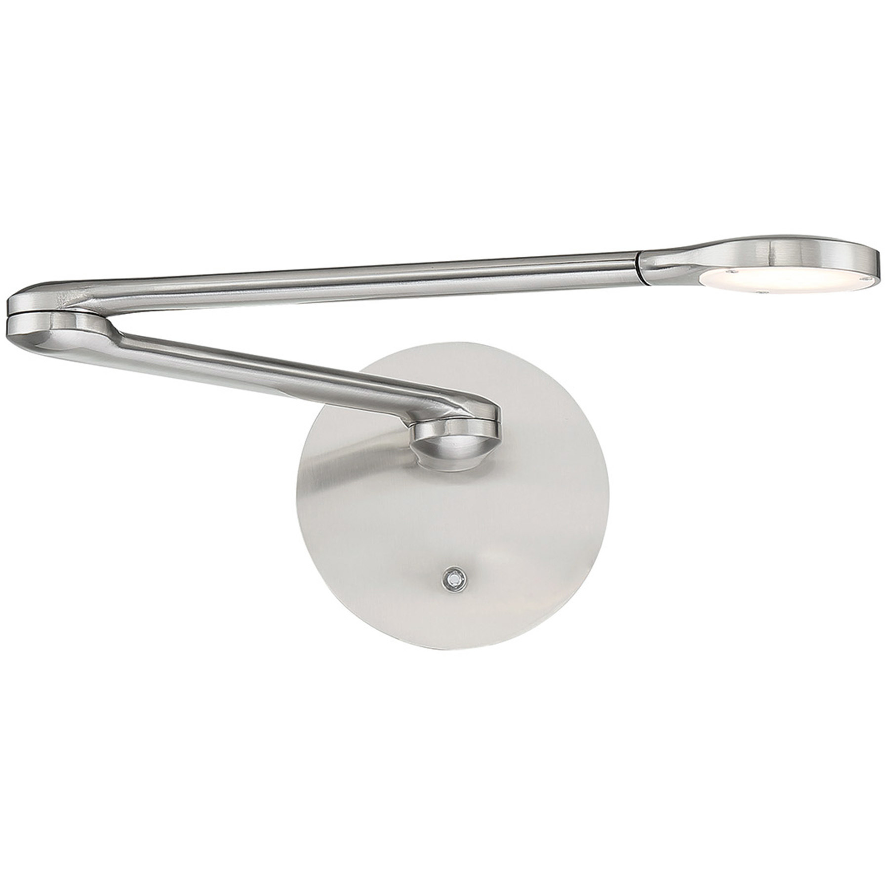 Reflex 1 inch 8 watt Brushed Nickel Headboard Light Wall Light