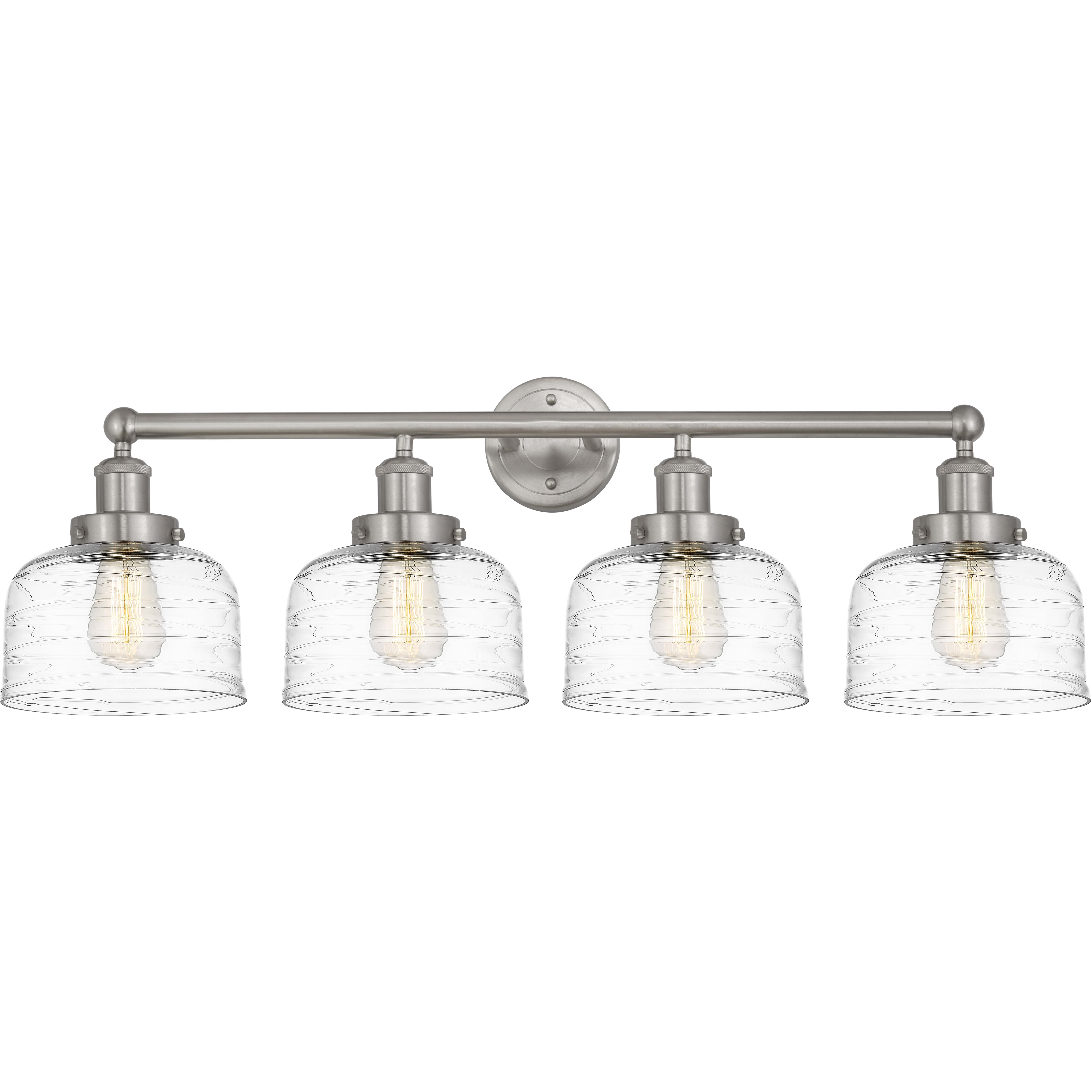Bell 4 Light 33.5 inch Brushed Satin Nickel Bath Vanity Light Wall Light