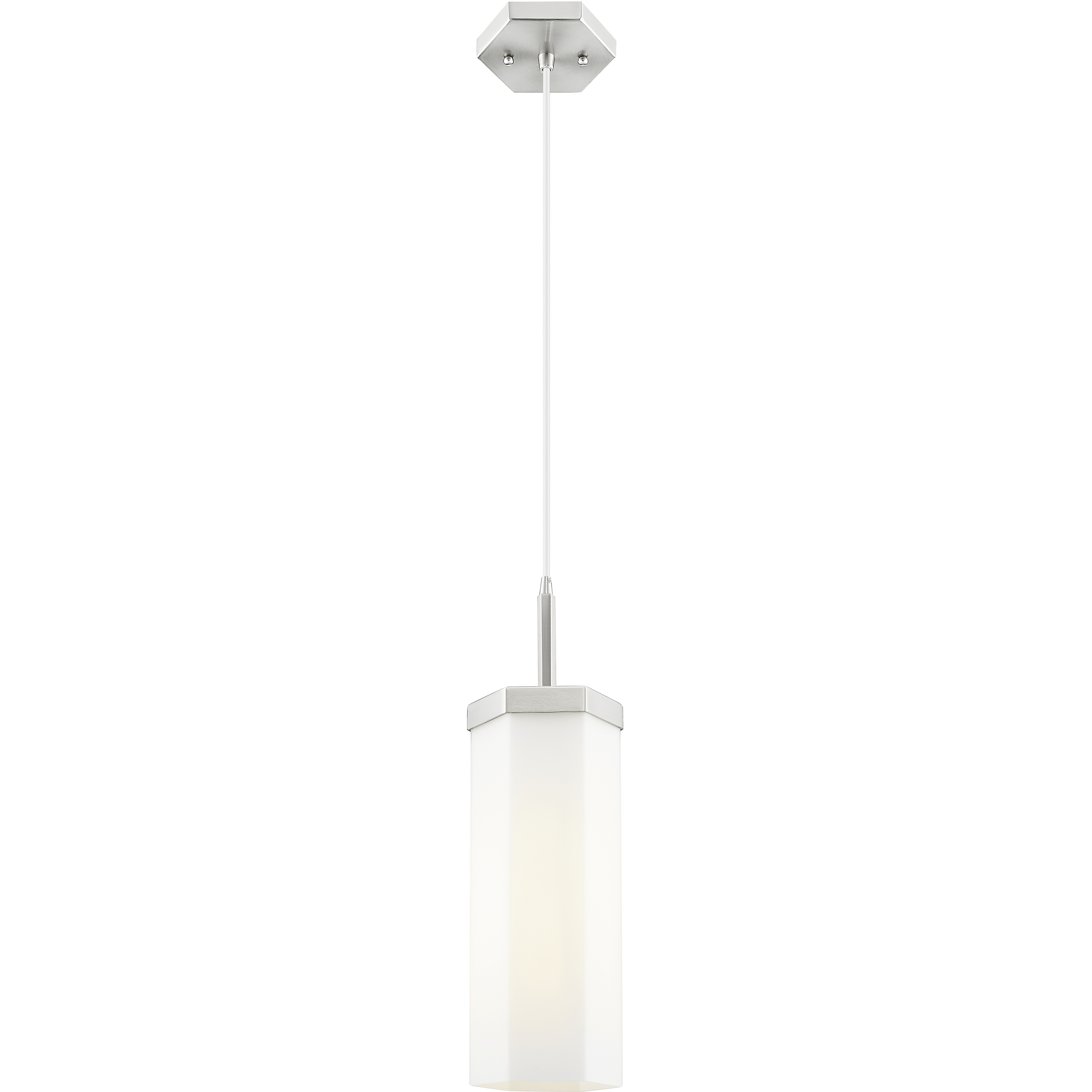 Downtown Urban Blakeley 1 Light 5 inch Satin Nickel Pendant Ceiling Light in Matte White