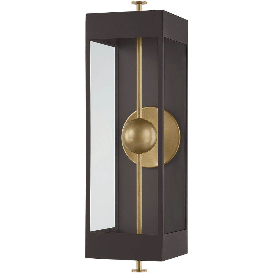 Garvey LED 27 inch Textured Bronze and Patina Brass Outdoor Wall Sconce