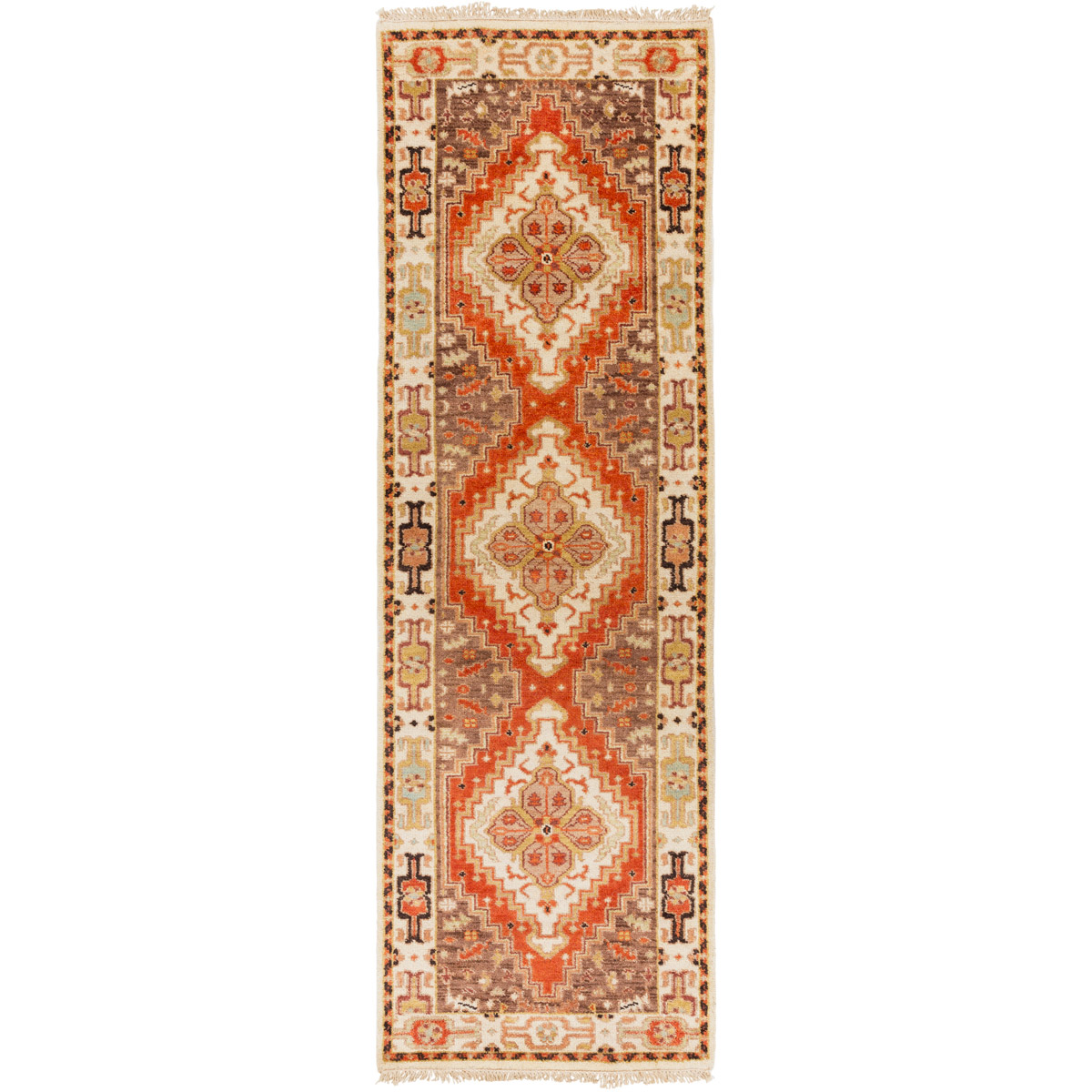 Zeus 96 X 30 inch Clay/Butter/Mauve/Camel/Sea Foam/Navy/Olive Rugs, Wool