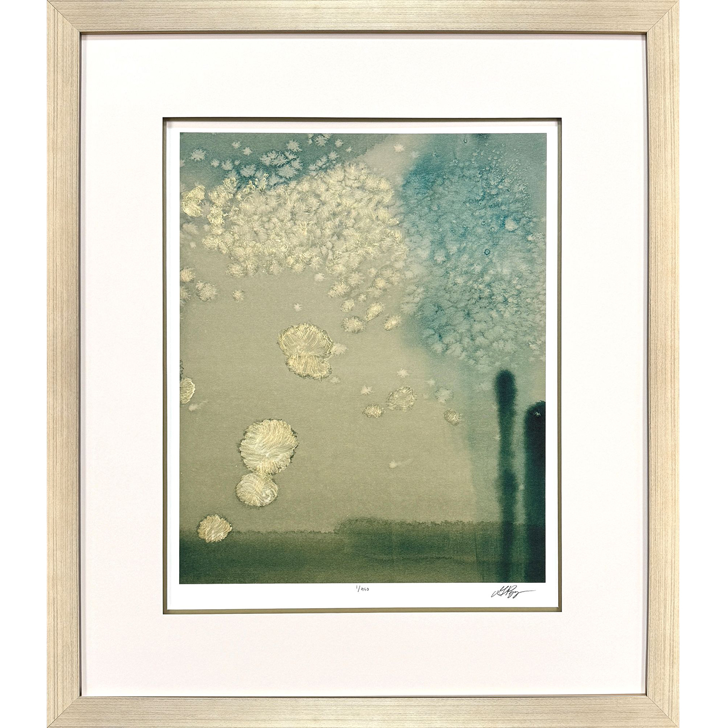 Brine Green and Metallic and Multi and Teal Framed Art, The Studio