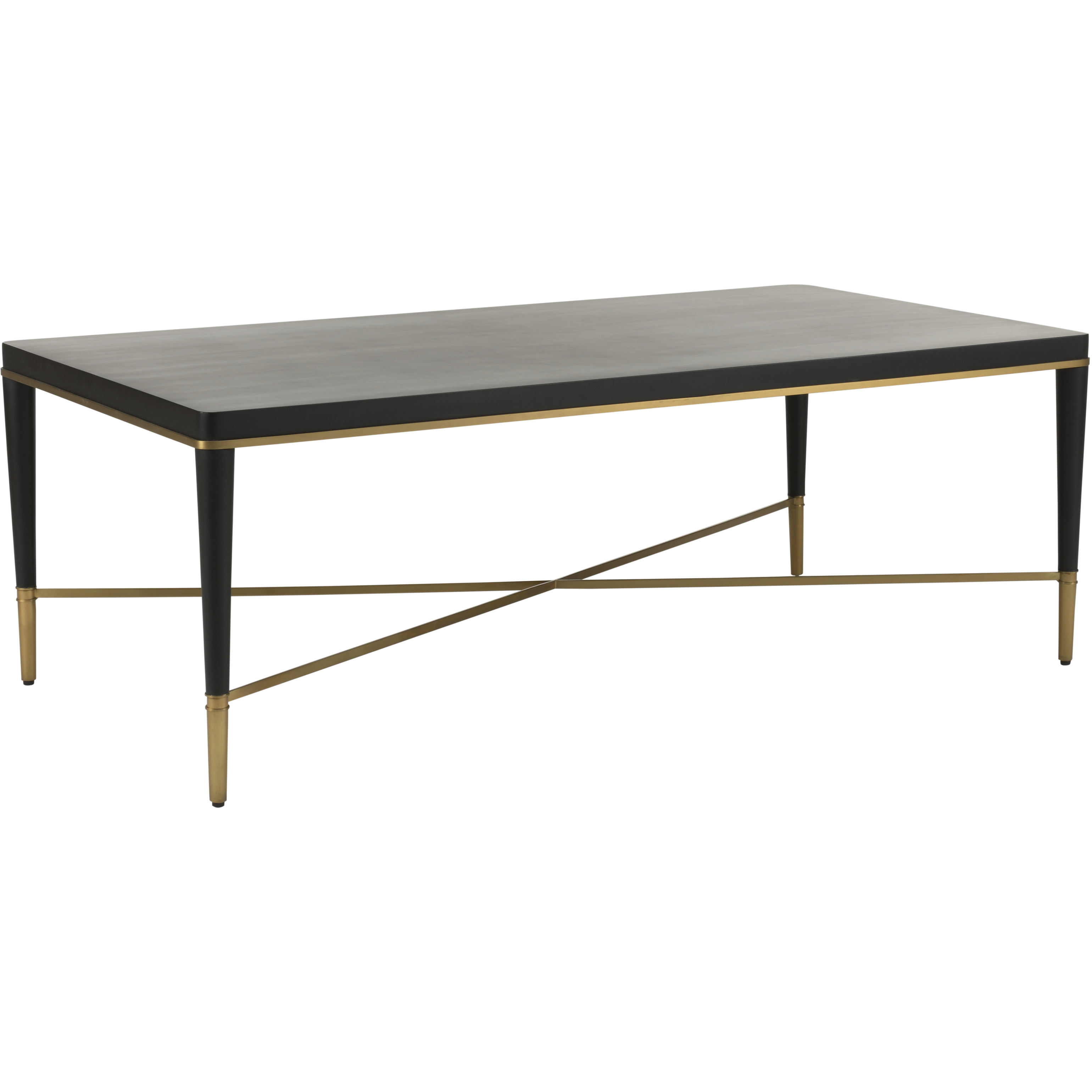 Hamlet 51.75 X 18.5 inch Black and Gold Cocktail Table