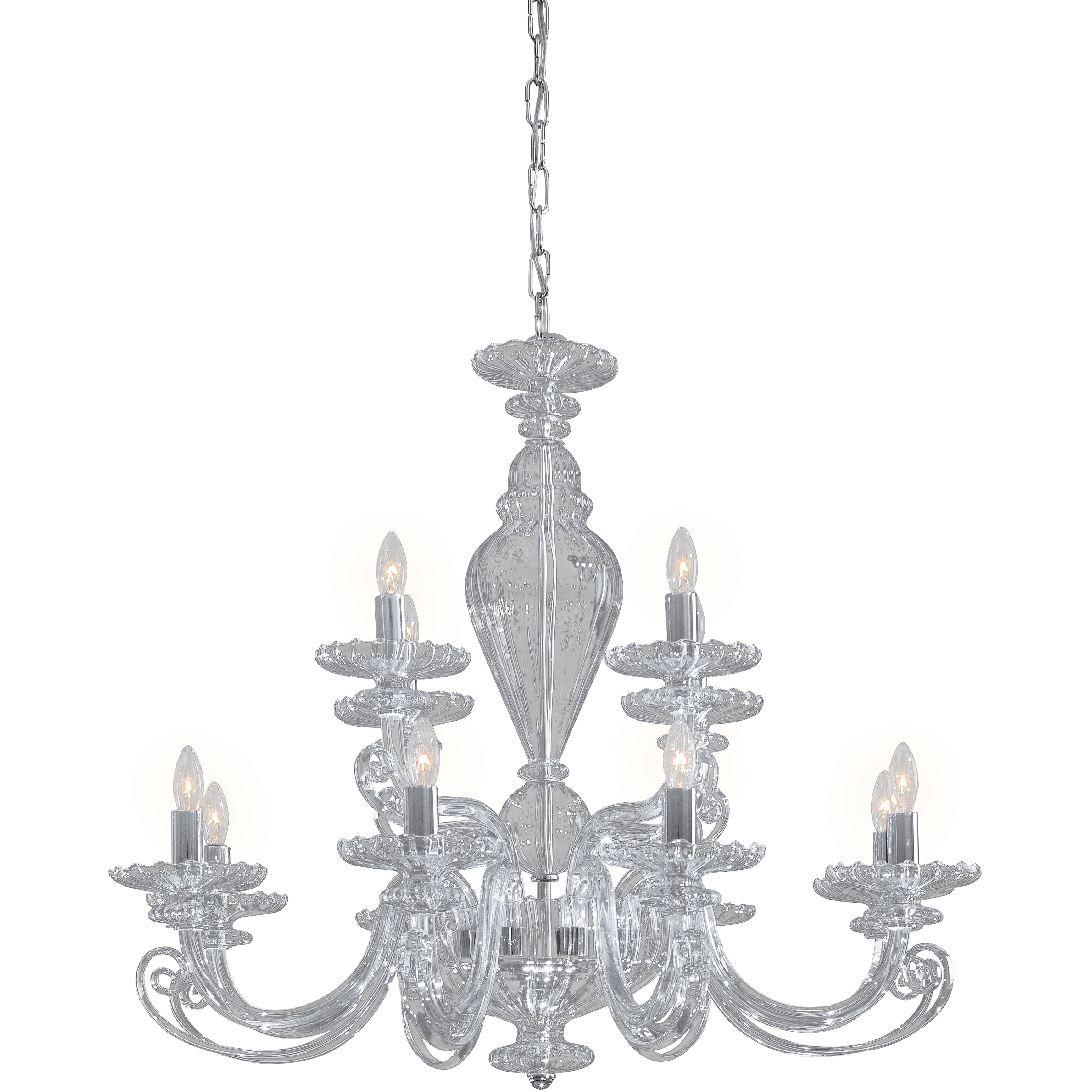 Metropolitan Family Collection 12 Light 29.5 inch Chrome Chandelier Ceiling Light